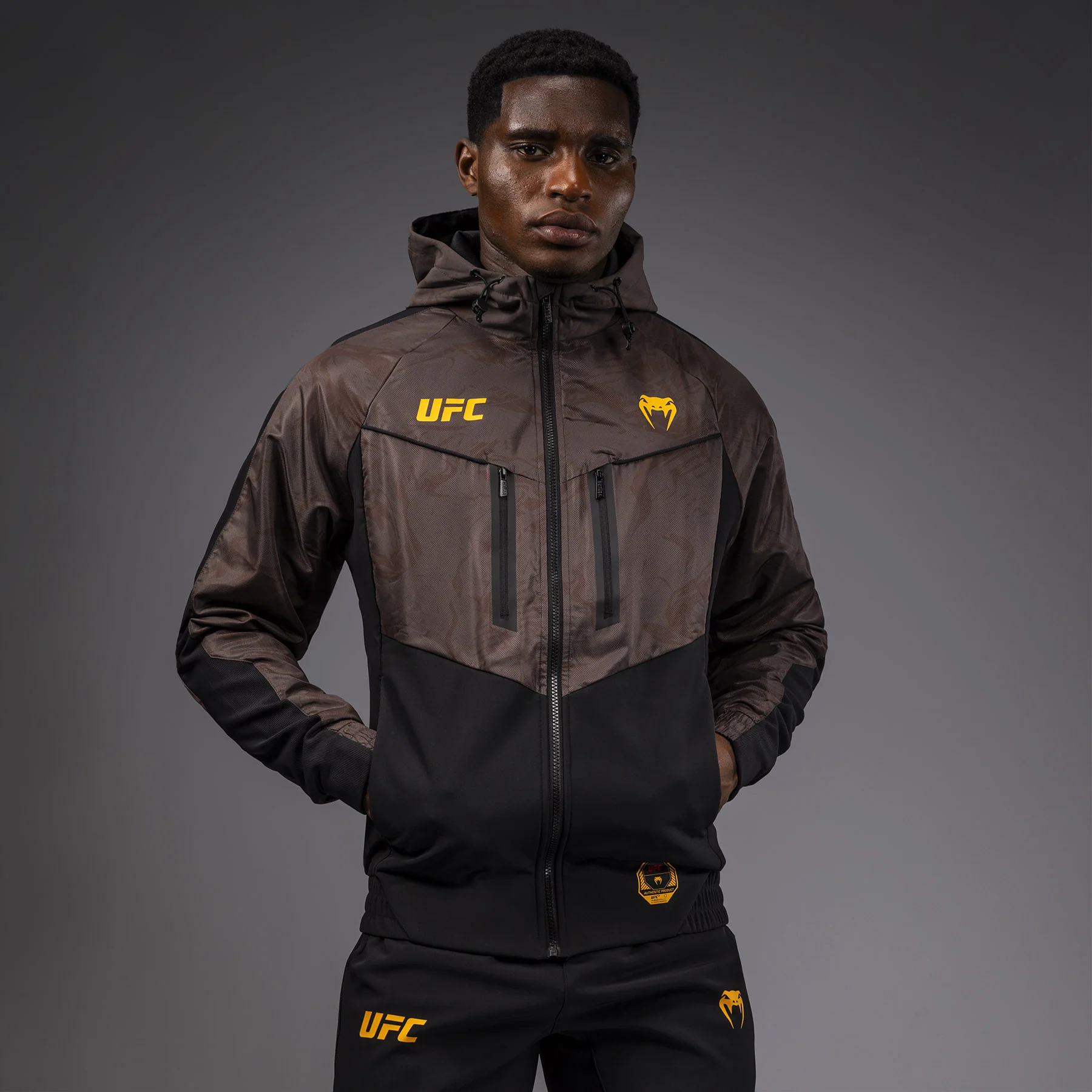 UFC Fusion by Venum Fight Week Sudadera con Cremallera para Hombre - Marrón tierra - Image 4