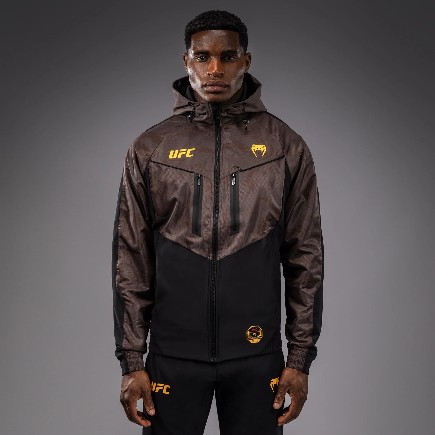 UFC Fusion by Venum Fight Week Sudadera con Cremallera para Hombre - Marrón tierra - Image 5