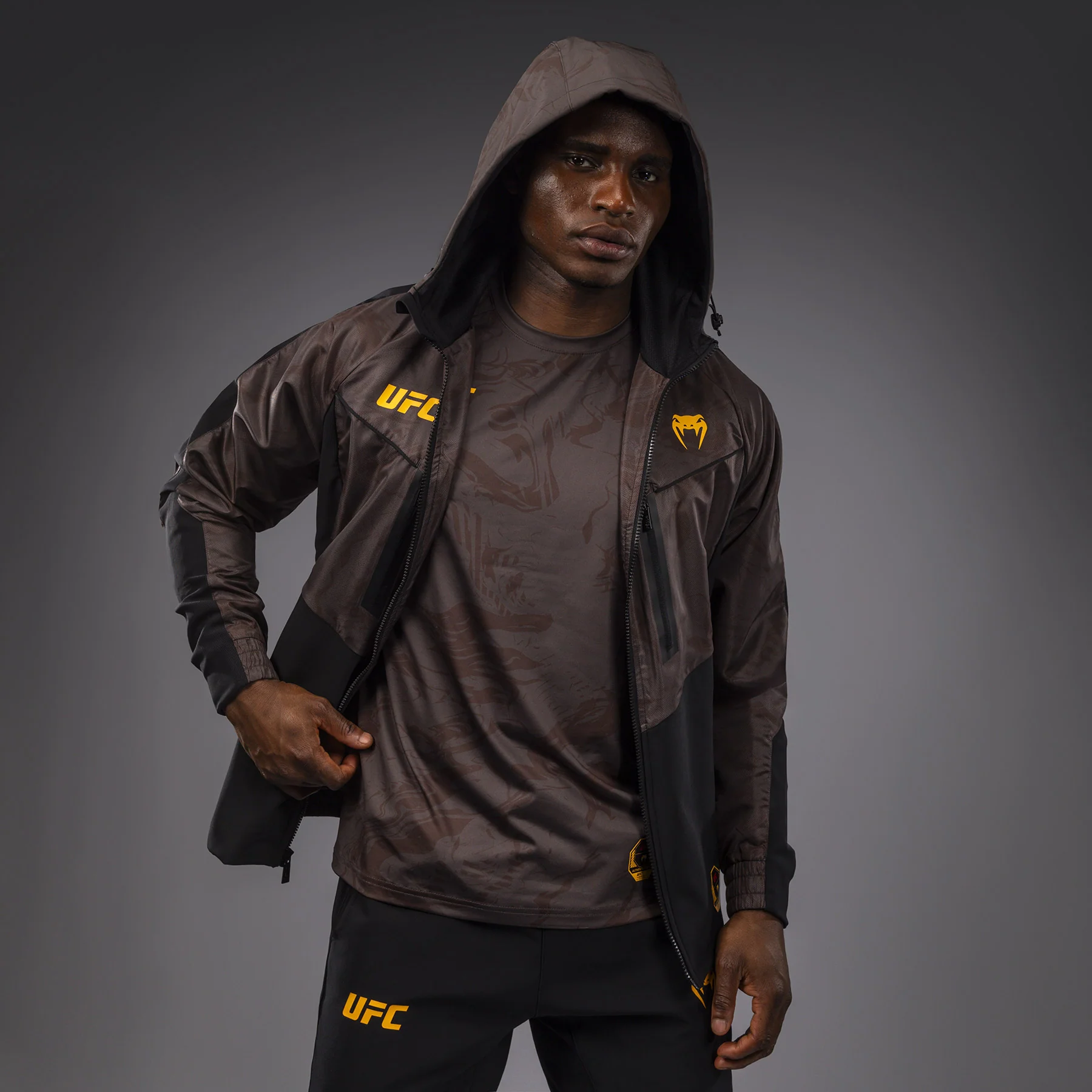 UFC Fusion by Venum Fight Week Sudadera con Cremallera para Hombre - Marrón tierra - Image 6