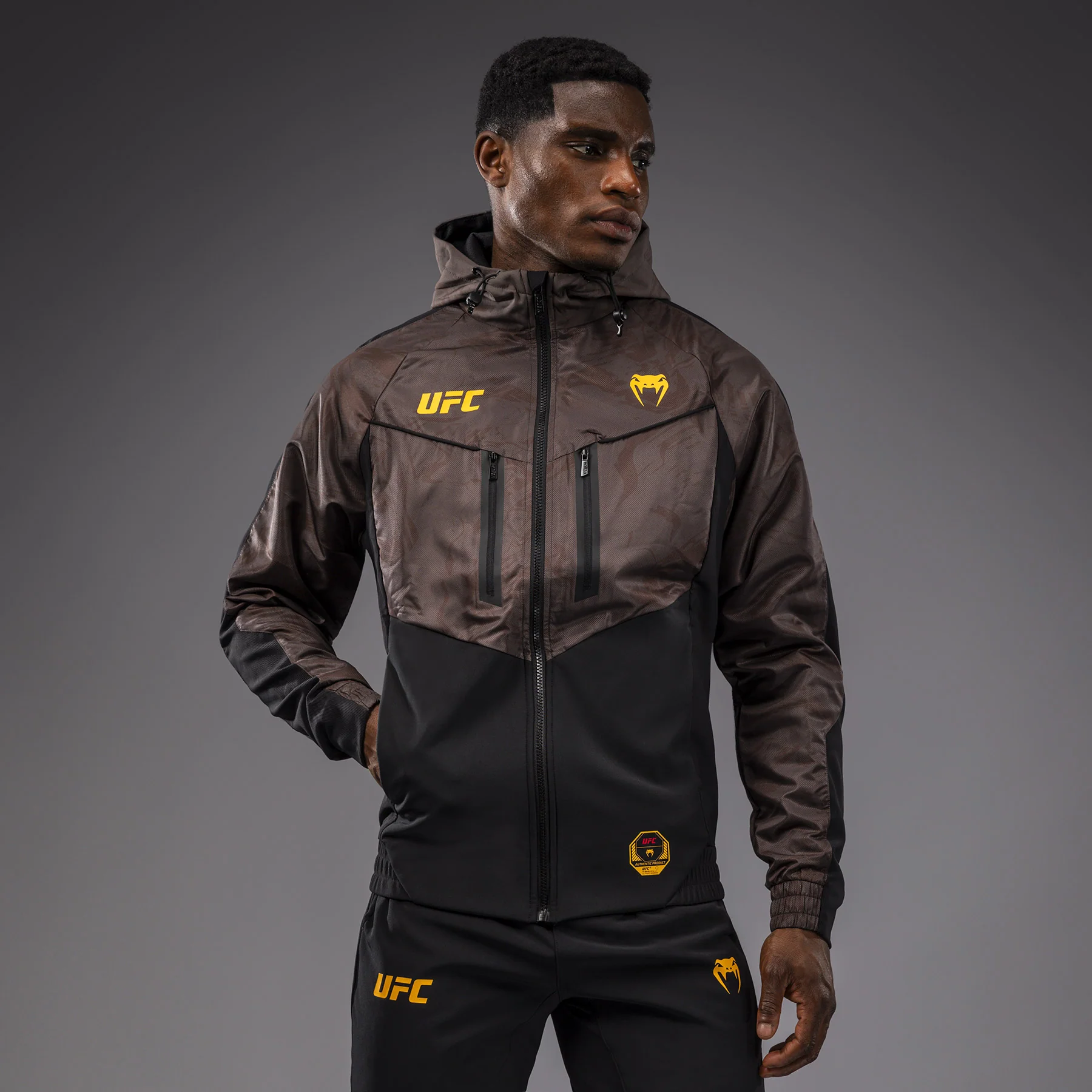 UFC Fusion by Venum Fight Week Sudadera con Cremallera para Hombre - Marrón tierra - Image 8