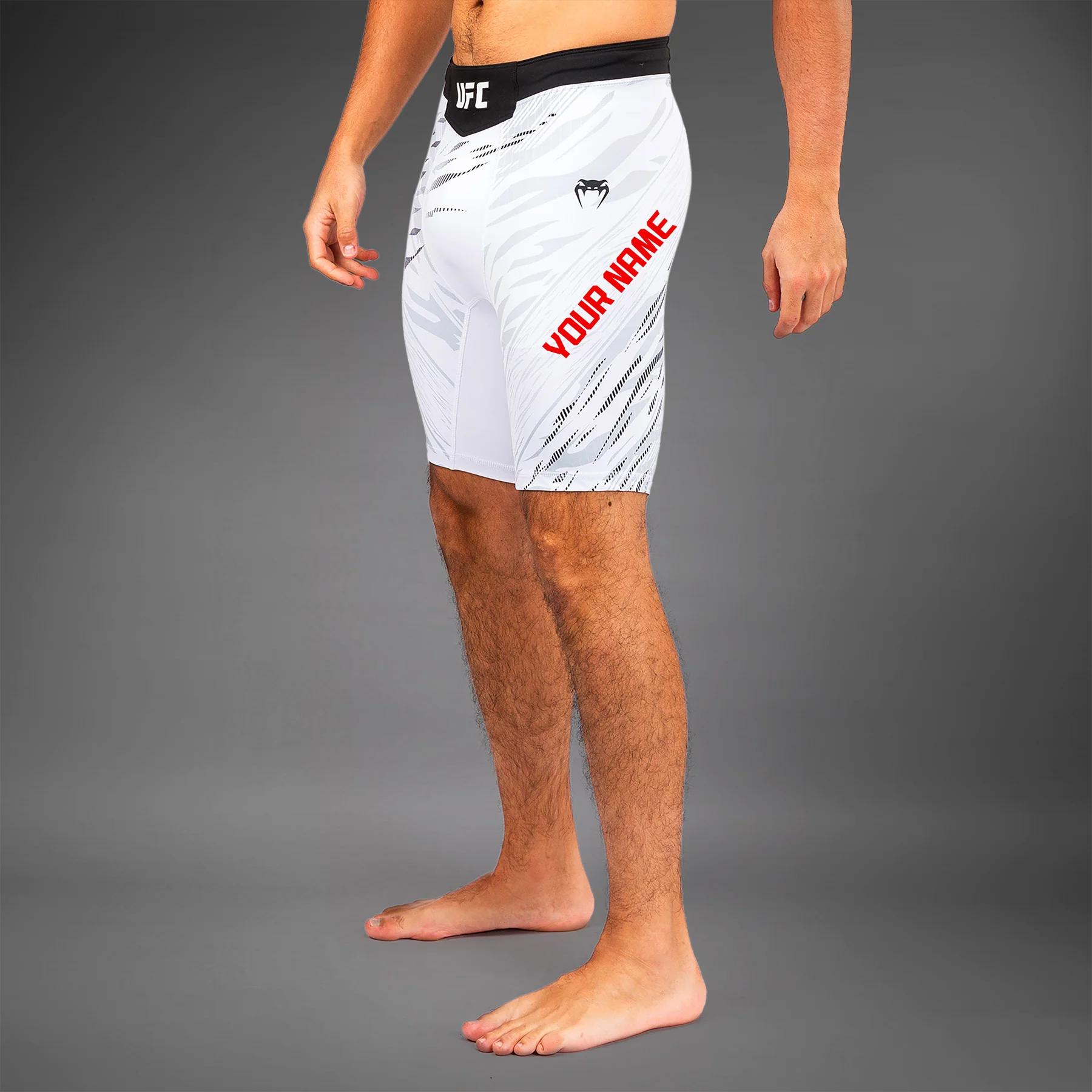 UFC Fusion by Venum Personalizados Authentic Fight Night Vale Tudo Shorts para Hombre - Blanco