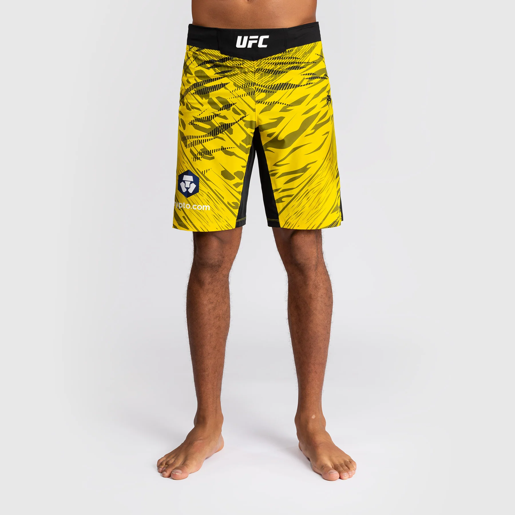 UFC Fusion by Venum Personalizados Authentic Fight Night Shorts de Lucha para Hombre - Ajuste Largo - Amarillo - Image 2