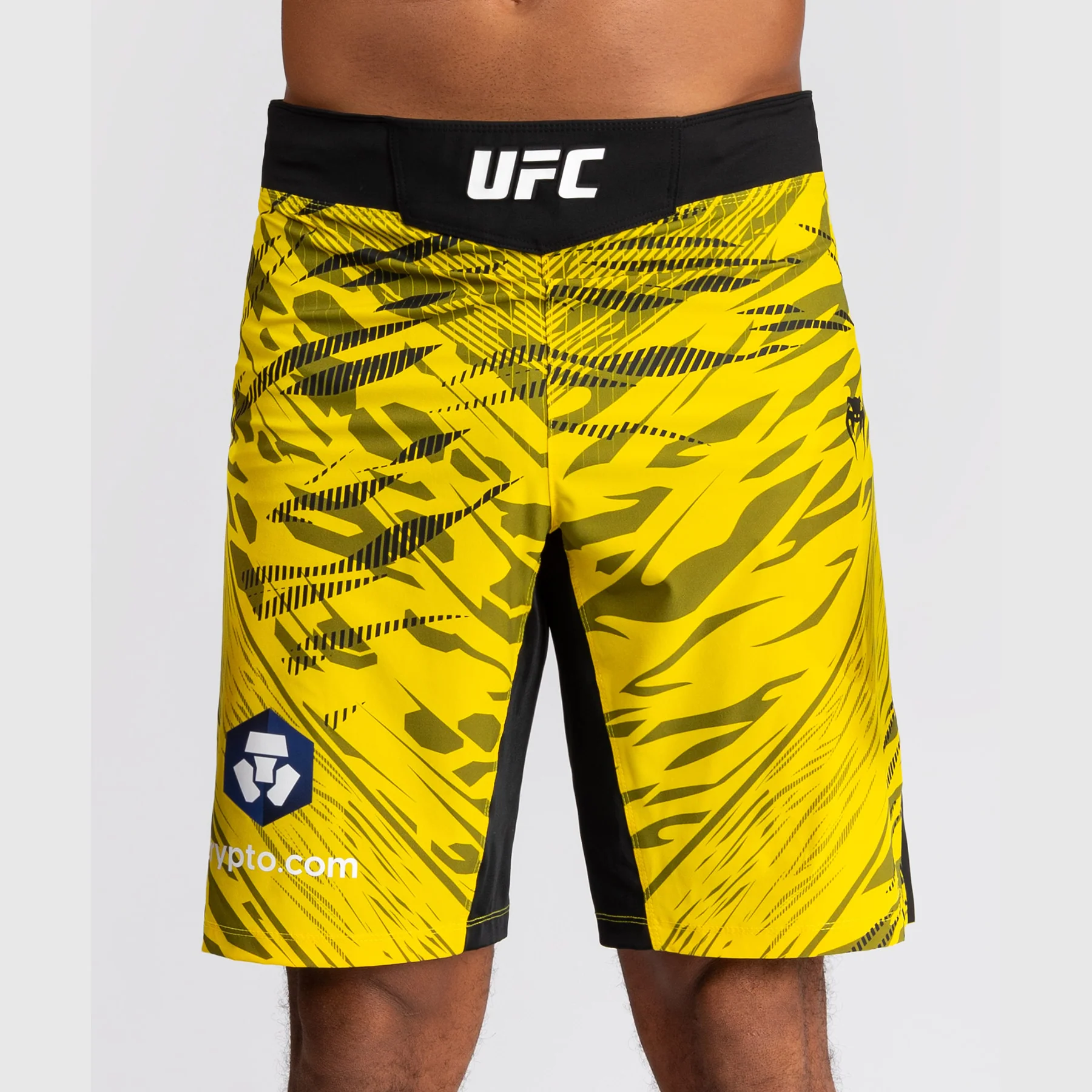 UFC Fusion by Venum Personalizados Authentic Fight Night Shorts de Lucha para Hombre - Ajuste Largo - Amarillo - Image 5