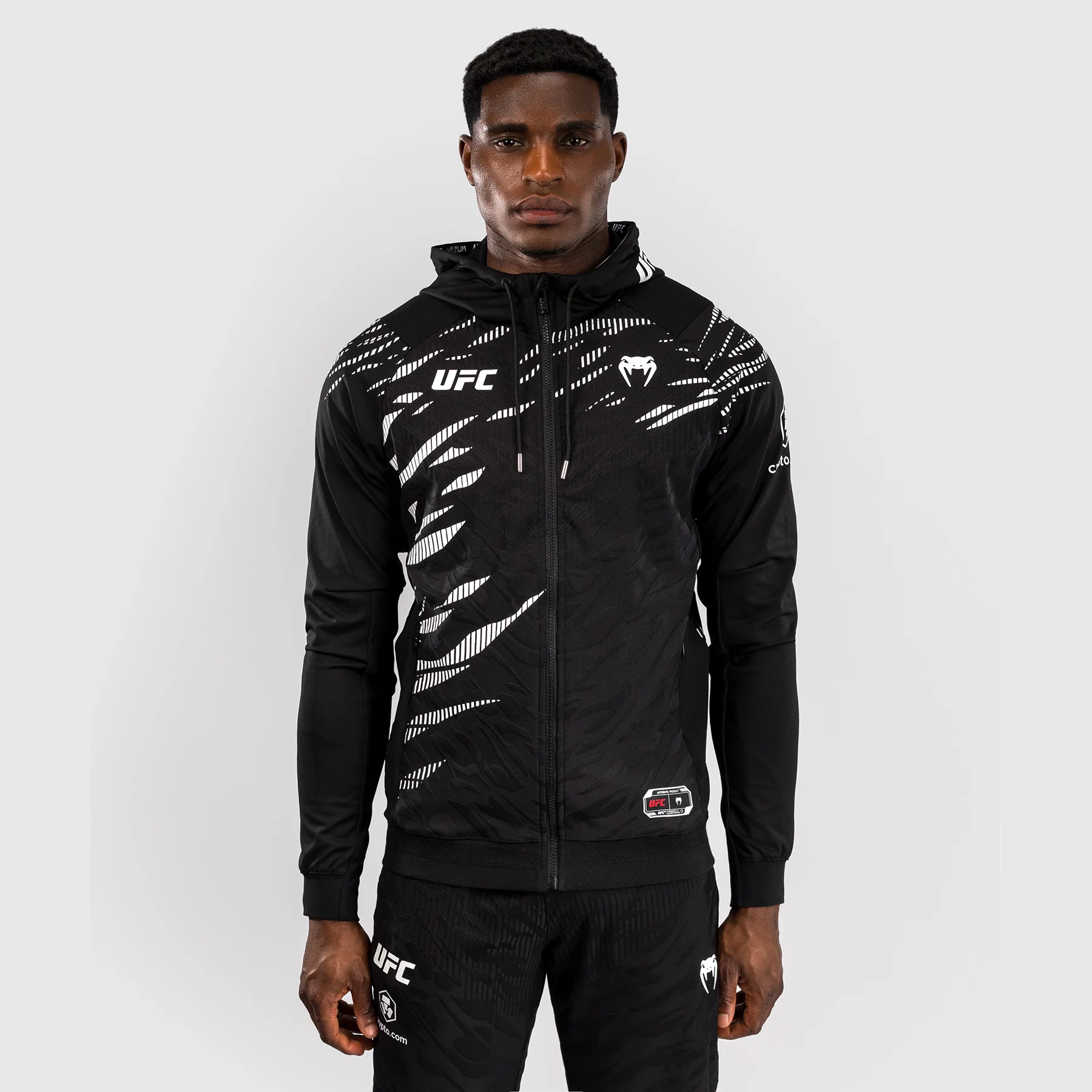 UFC Fusion by Venum Personalizados Authentic Fight Night Sudadera con Capucha para Hombre - Negro - Image 6