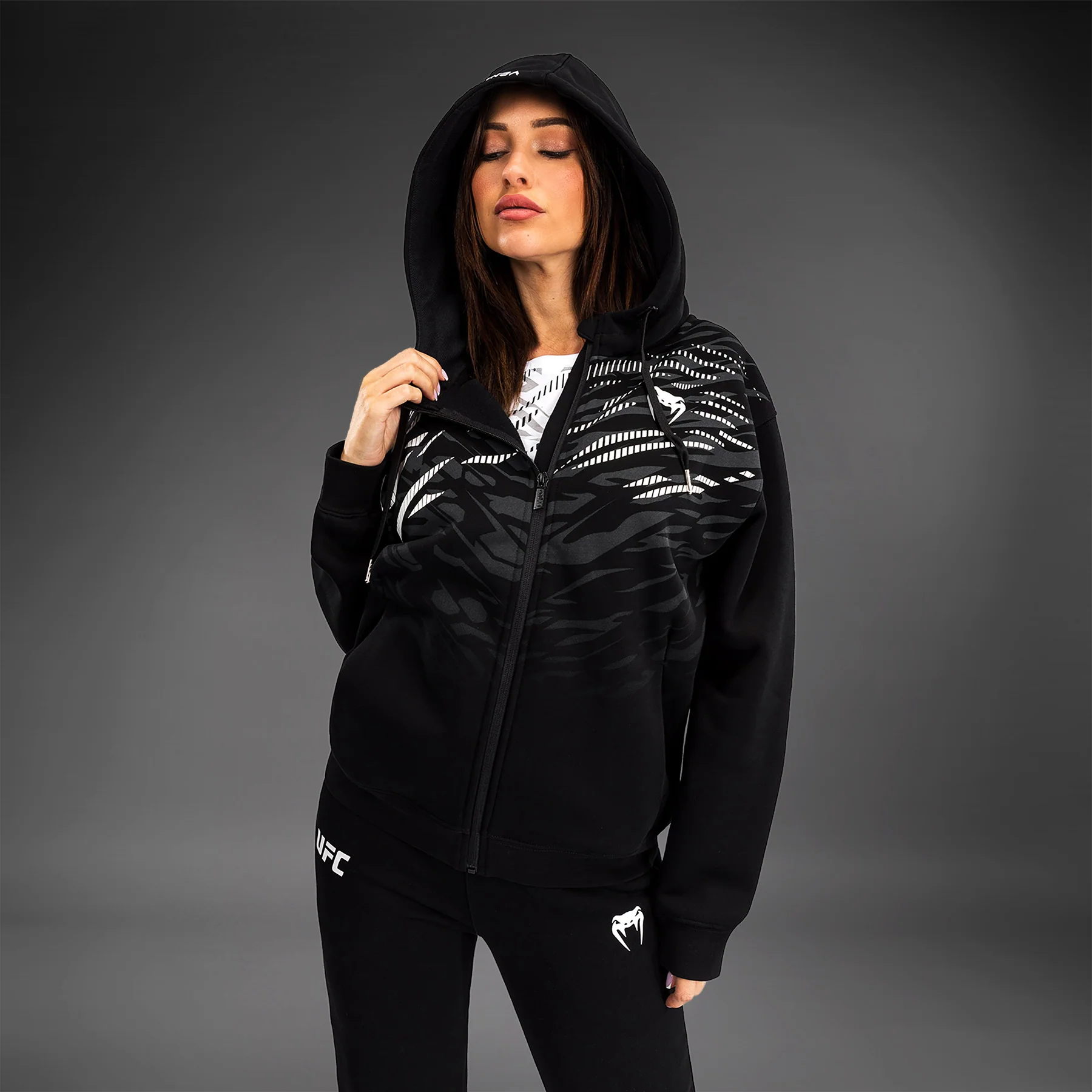 UFC Fusion by Venum Replica Sudadera con Cremallera para Mujer - Negro - Image 4