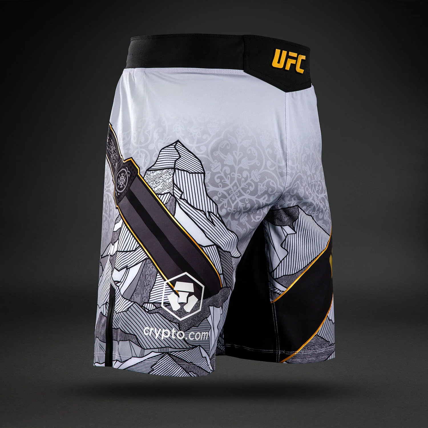 UFC Unrivaled by Venum Islam Makhachev Pantalones de Lucha para Hombres - Blanco/Negro - Image 3