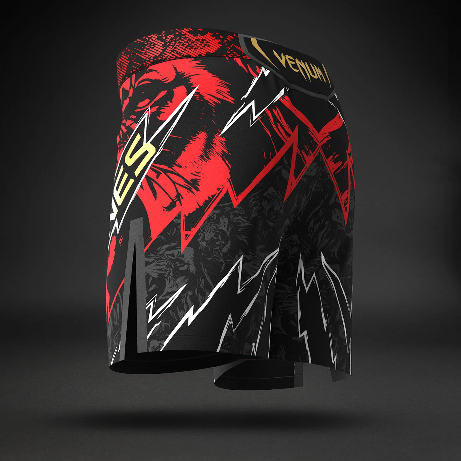 UFC Unrivaled by Venum Jon Jones Pantalones Cortos de Lucha para Hombres - Rojo - Image 5