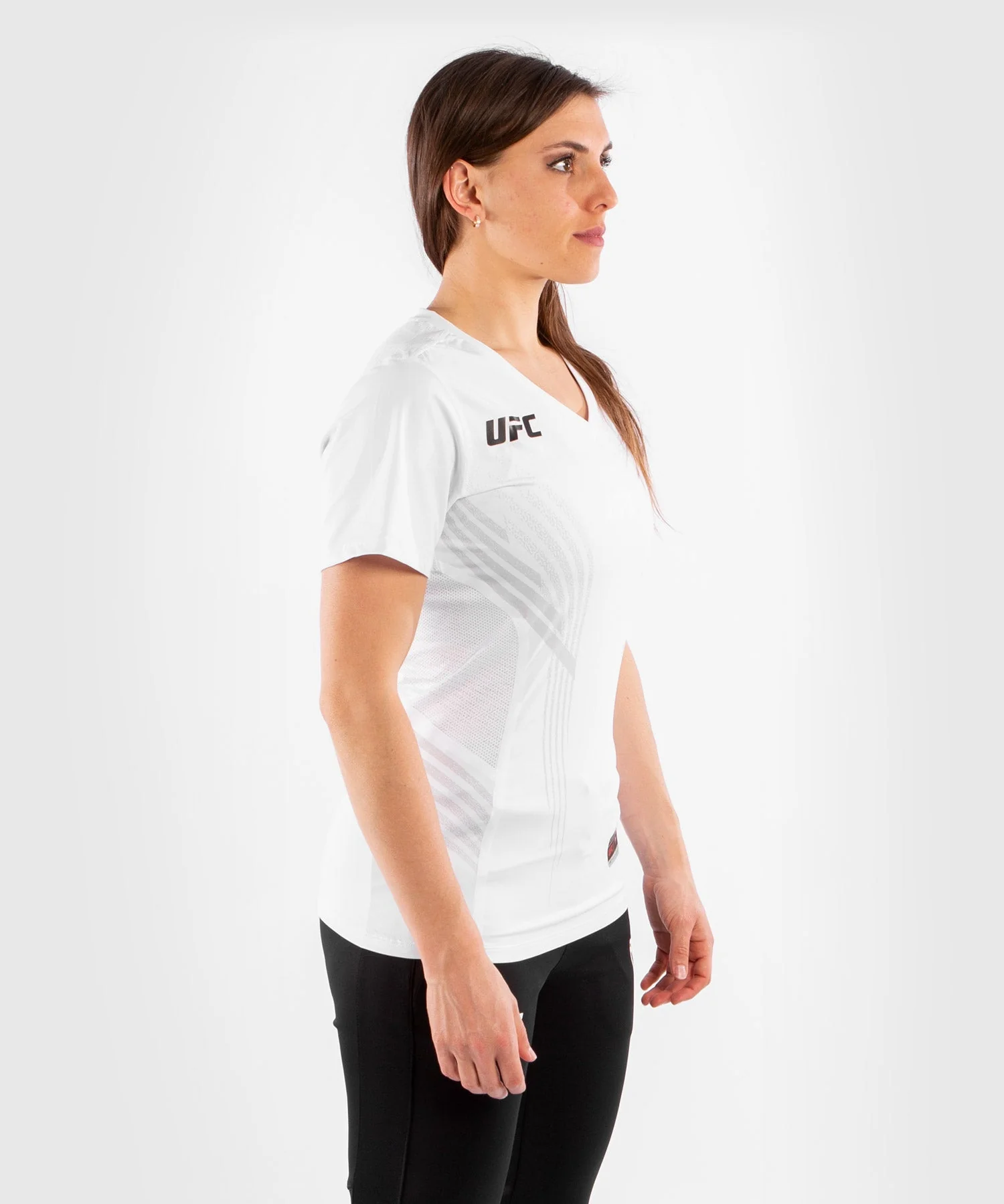Camiseta Técnica Para Mujer Fighters UFC Venum Authentic Fight Night - Blanco - Image 4