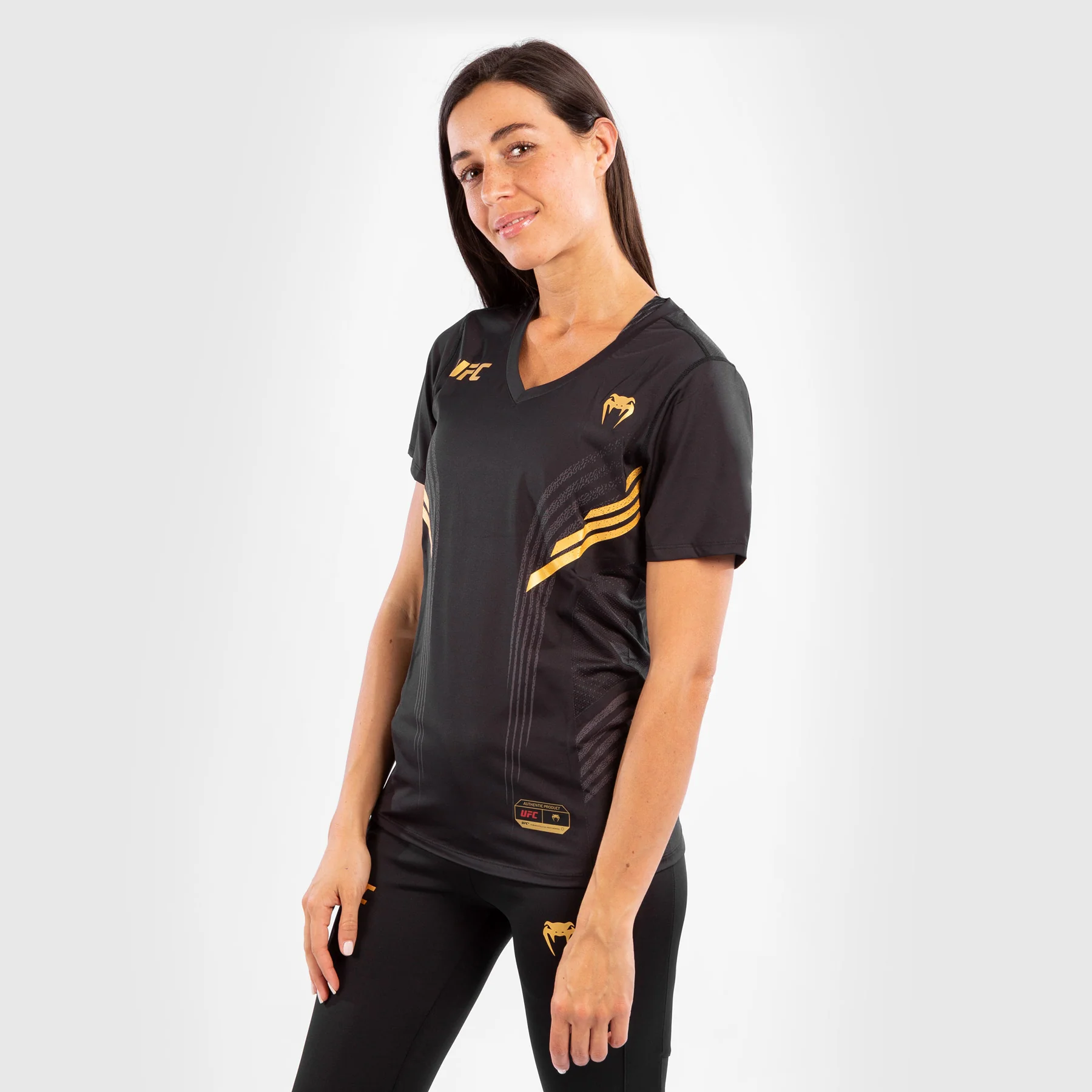 Camiseta Técnica Para Mujer Personalizada UFC Venum Authentic Fight Night - Campeón - Image 3