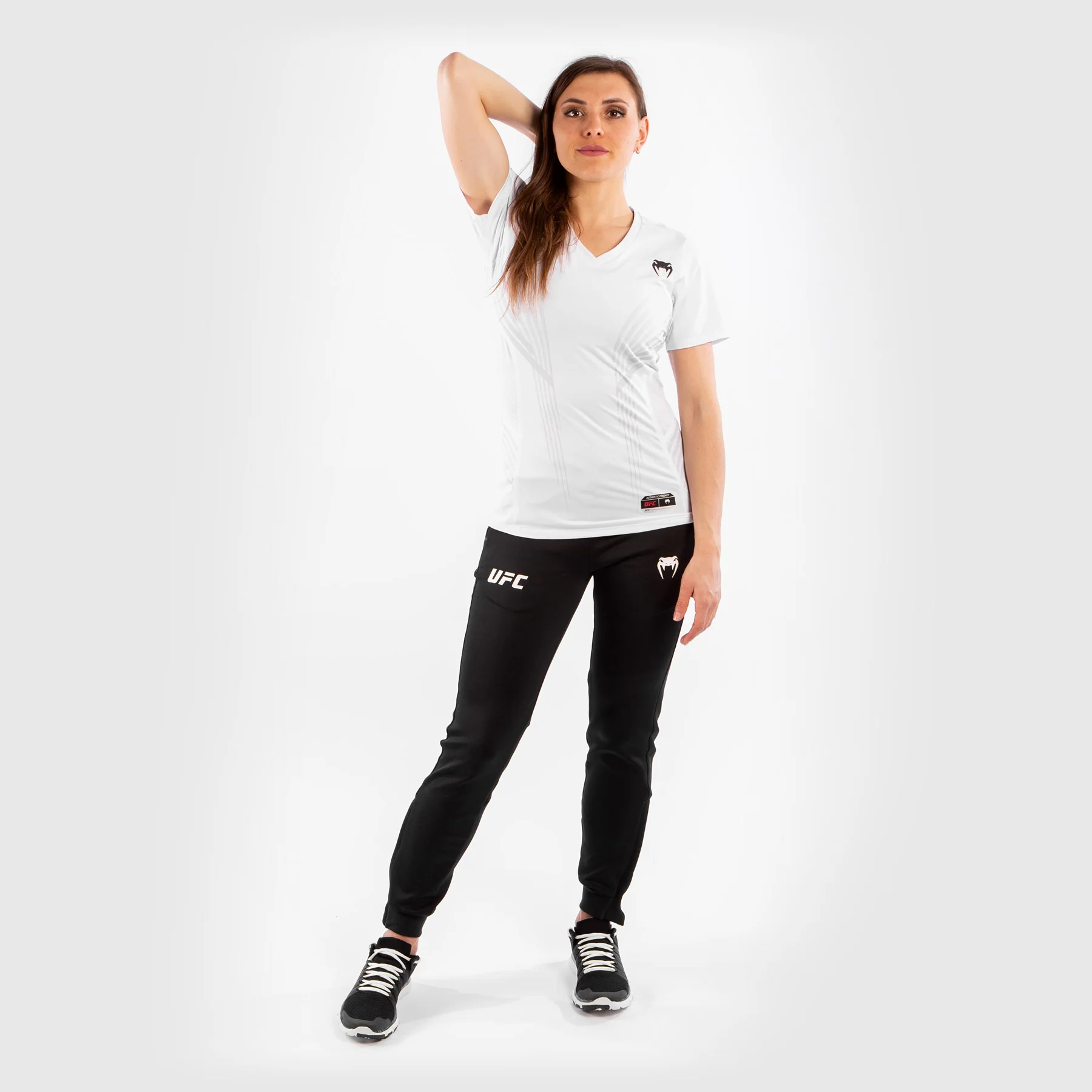 Camiseta Técnica Para Mujer Personalizada UFC Venum Authentic Fight Night - Blanco - Image 2