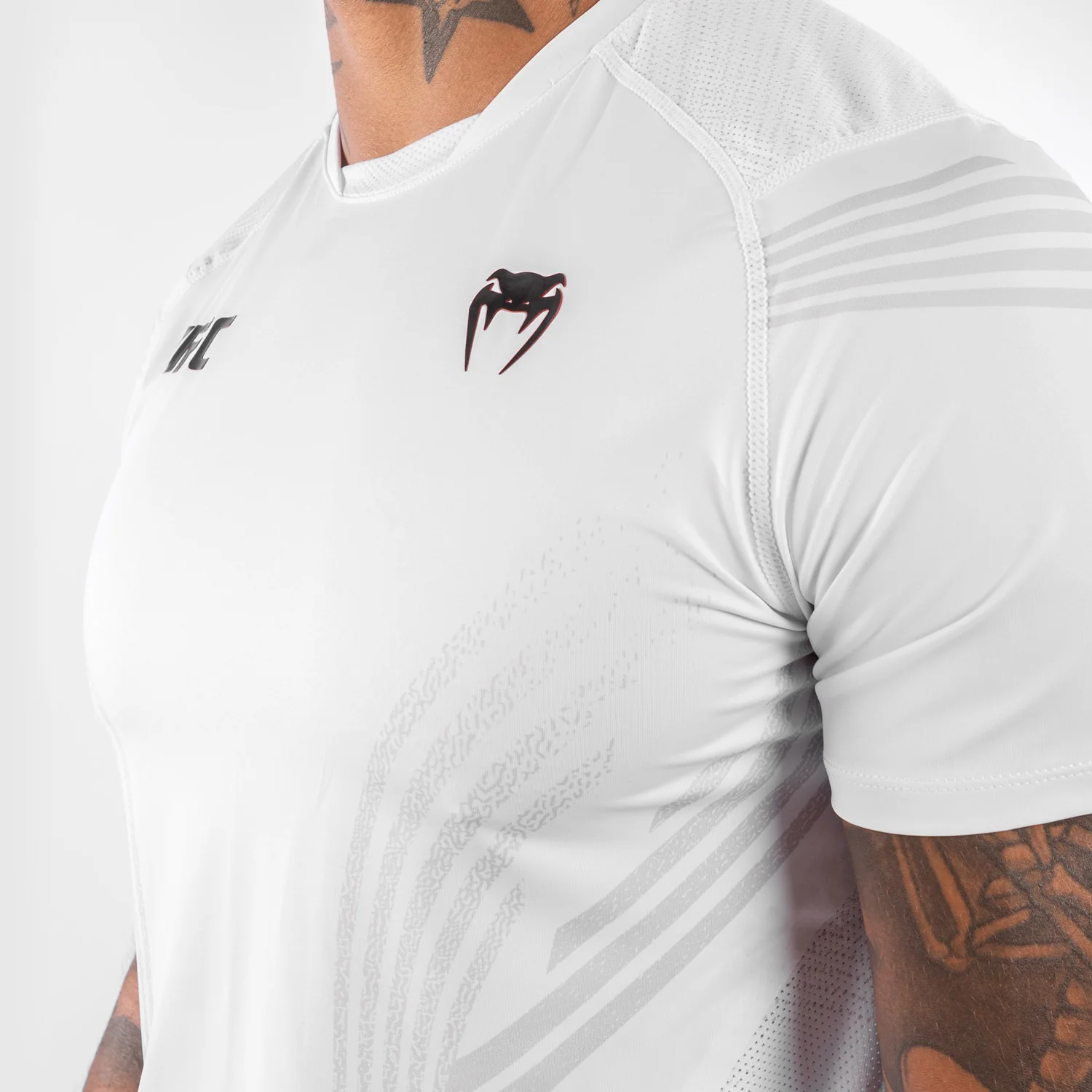 Camiseta Técnica Para Hombre Personalizada UFC Venum Authentic Fight Night - Blanco - Image 4