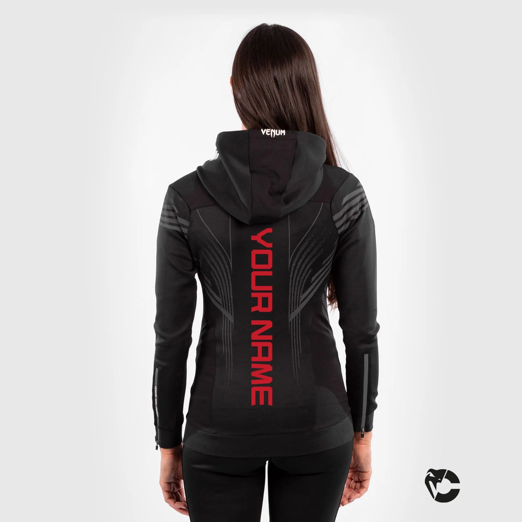 Sudadera Para Mujer Personalizada UFC Venum Authentic Fight Night Walkout - Negro