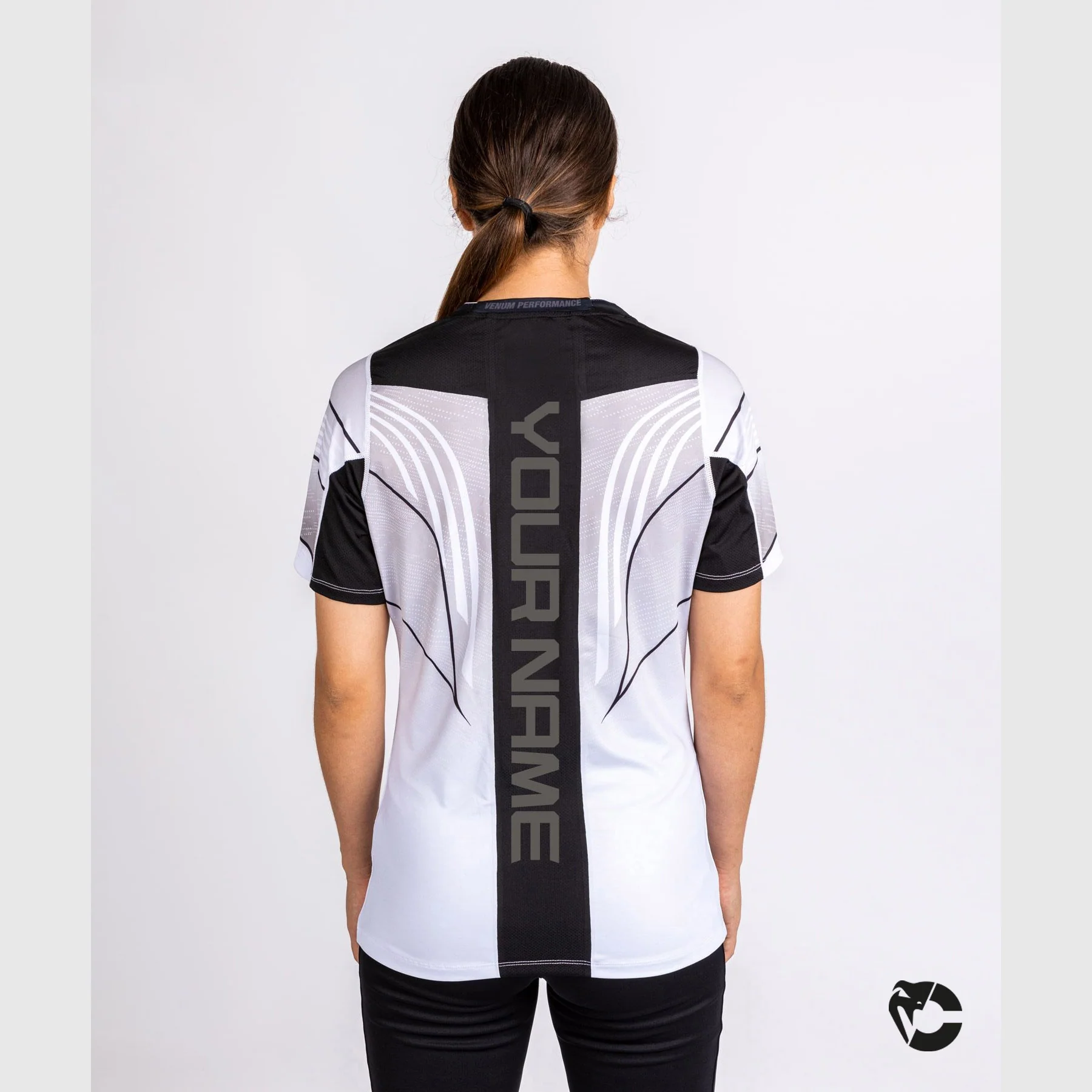 Camiseta UFC Venum Personalizada Auténtica Fight Night 2.0 Mujer - Blanco