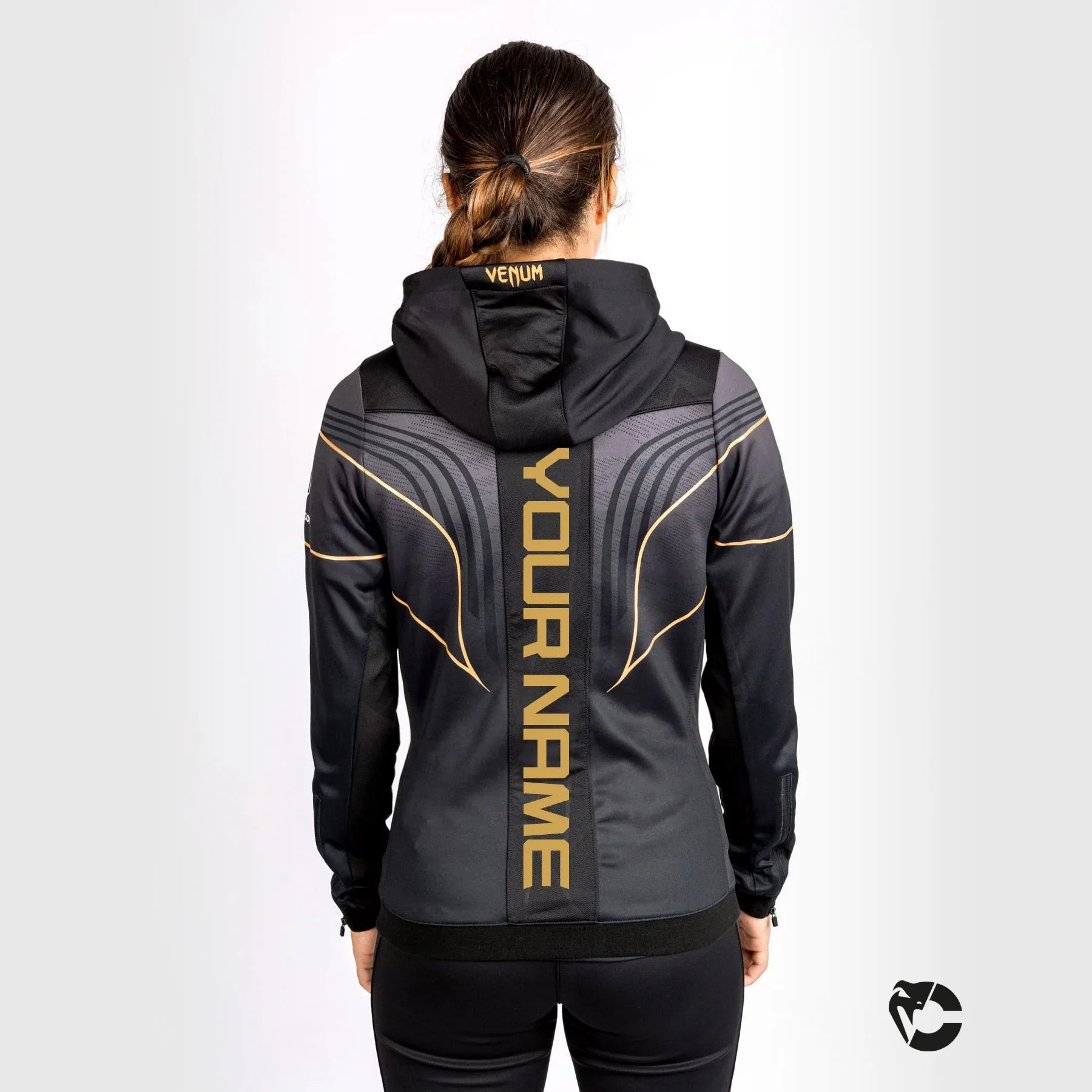 Sudadera con capucha personalizada UFC Venum Authentic Fight Night 2.0 para mujer - Champion