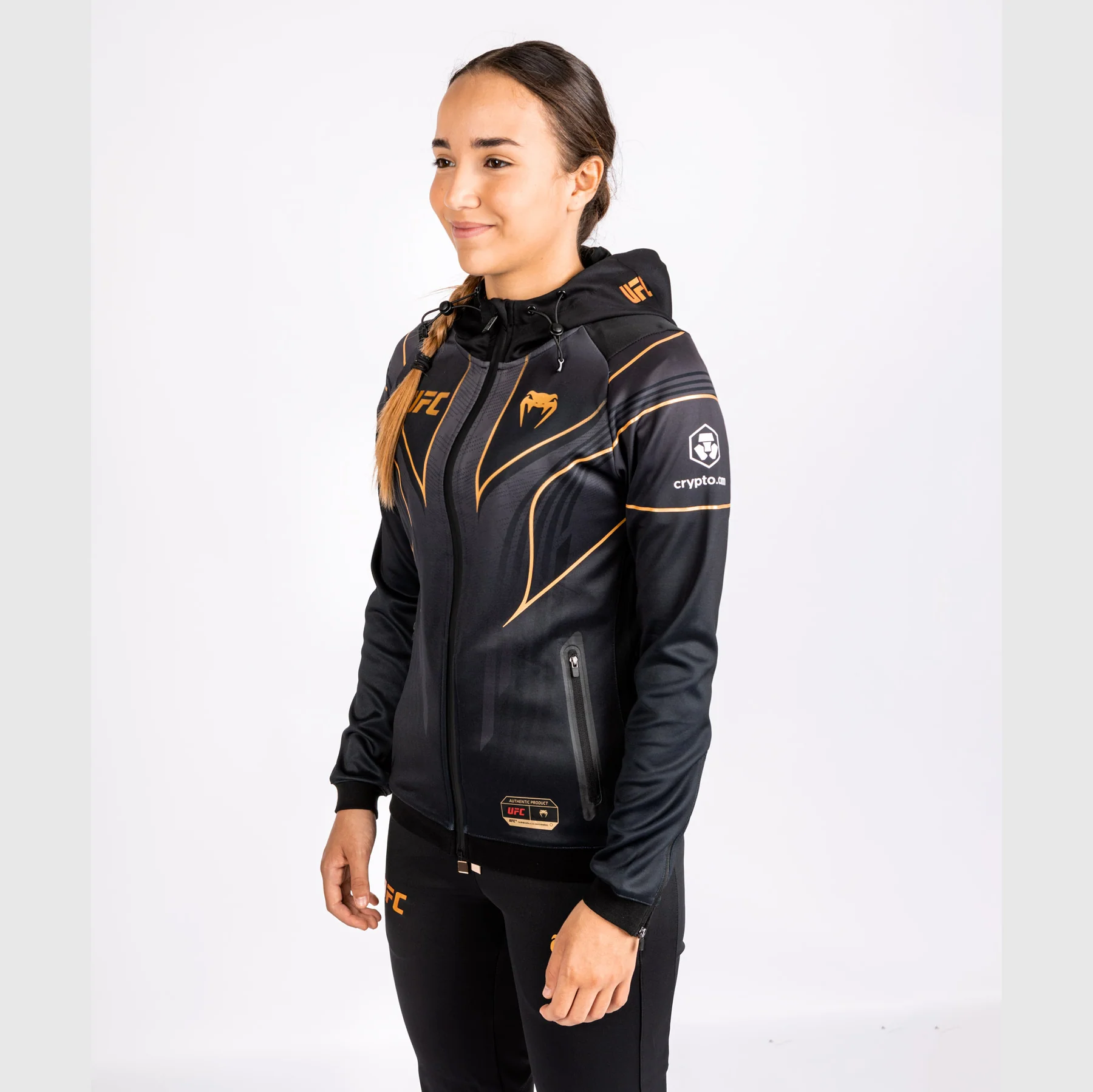 Sudadera con capucha personalizada UFC Venum Authentic Fight Night 2.0 para mujer - Champion - Image 4