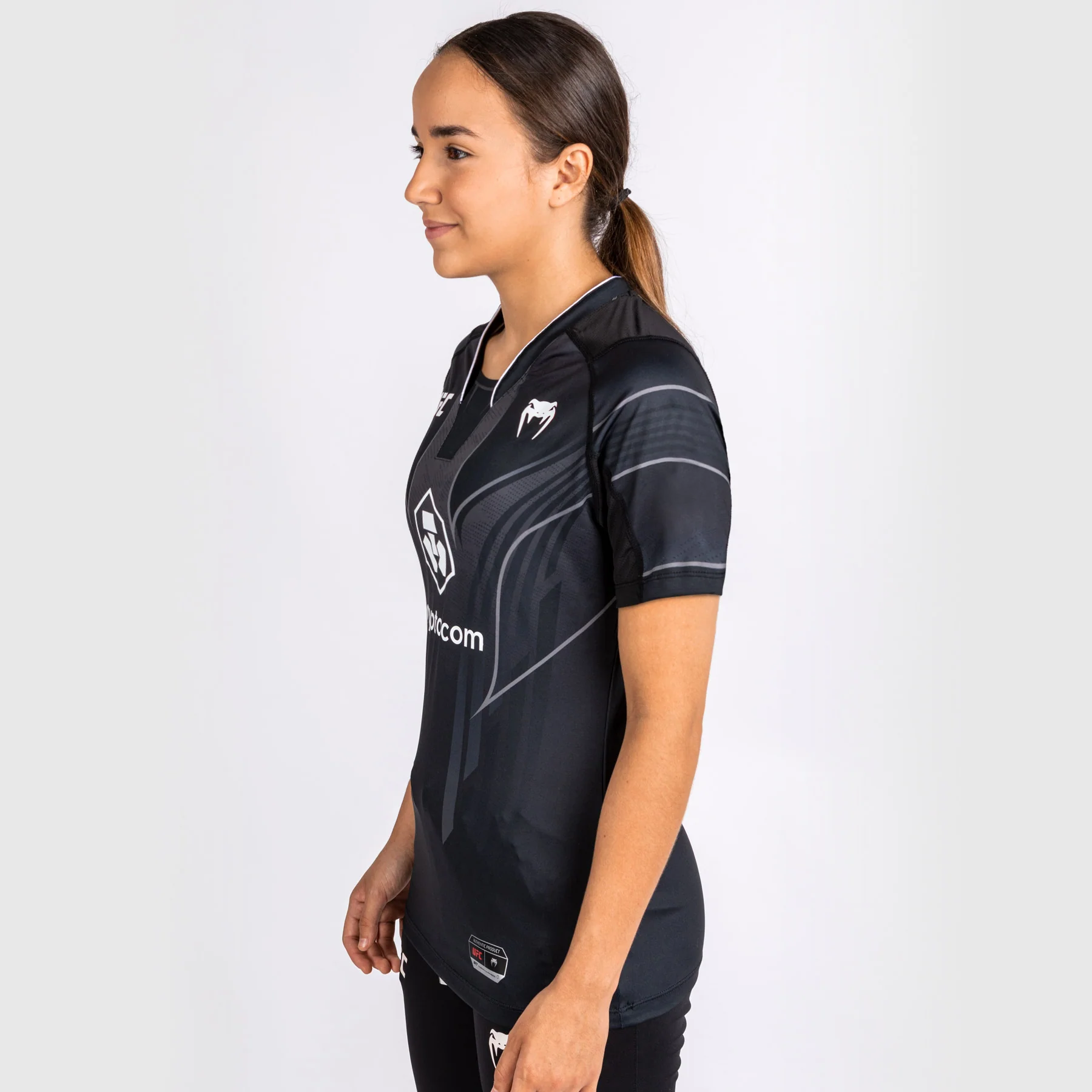 Camiseta UFC Venum Personalizada Auténtica Fight Night 2.0 Mujer - Negra - Image 4