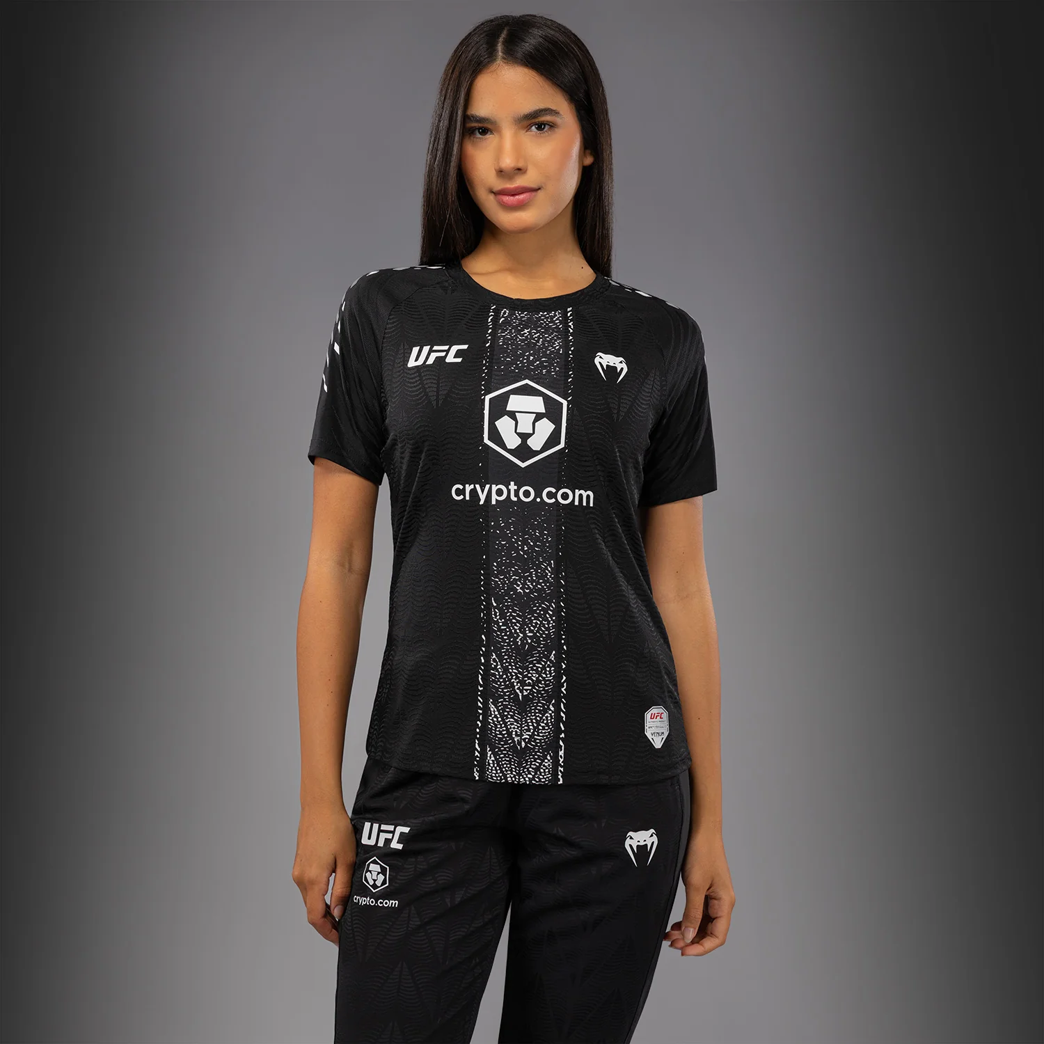 UFC Zenith by Venum Authentic Fight Night Camiseta oficial Walkout Mujer - Negro