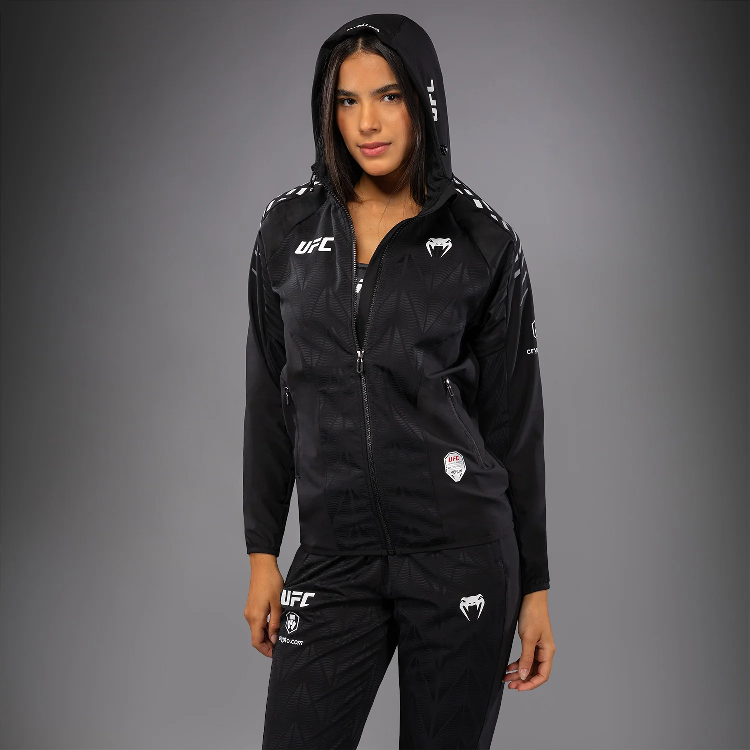 UFC Zenith by Venum Authentic Fight Night Sudadera de walkout Mujer - Negro - Image 3