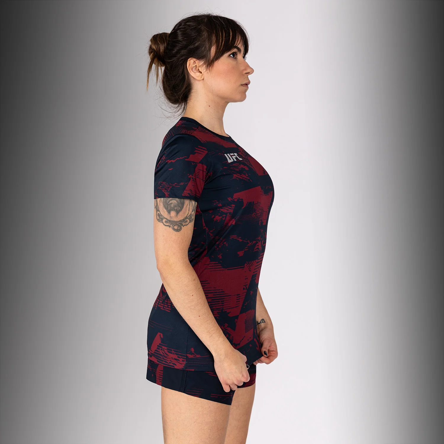 UFC Zenith by Venum Authentic Fight Week Camiseta de manga corta Performance Mujer - Azul marino/Burdeos/Plateado - Image 2