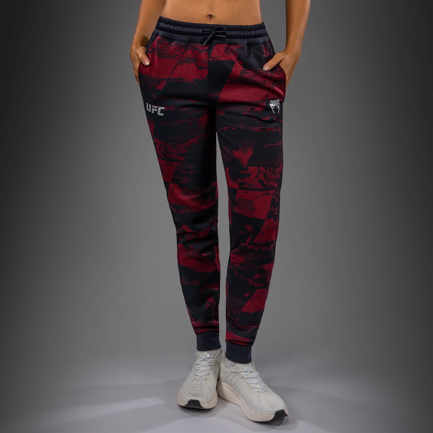 UFC Zenith by Venum Authentic Fight Week Pantalón Mujer - Azul marino/Burdeos/Plateado
