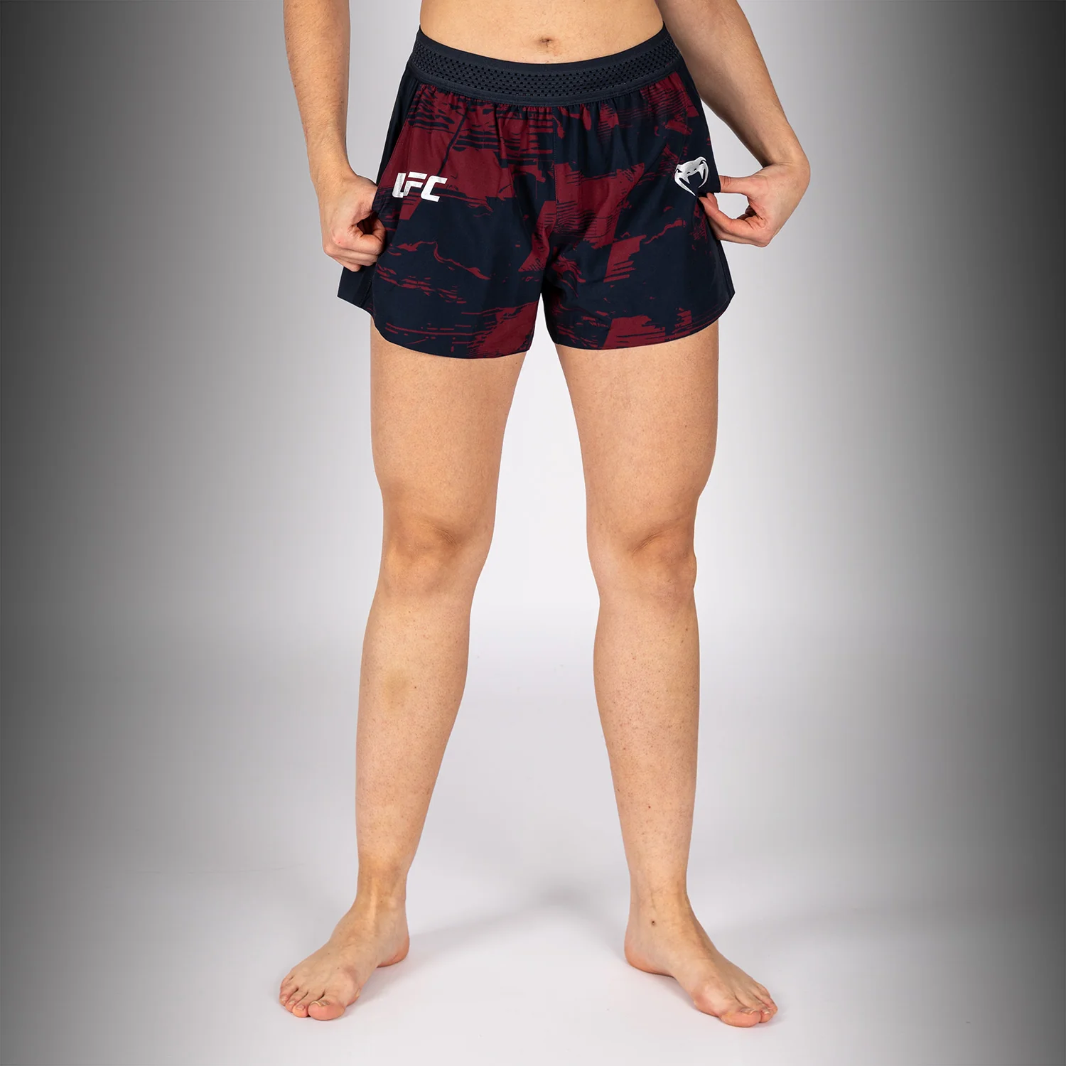 UFC Zenith by Venum Authentic Fight Week Short Performance Mujer - Azul marino/Burdeos/Plateado