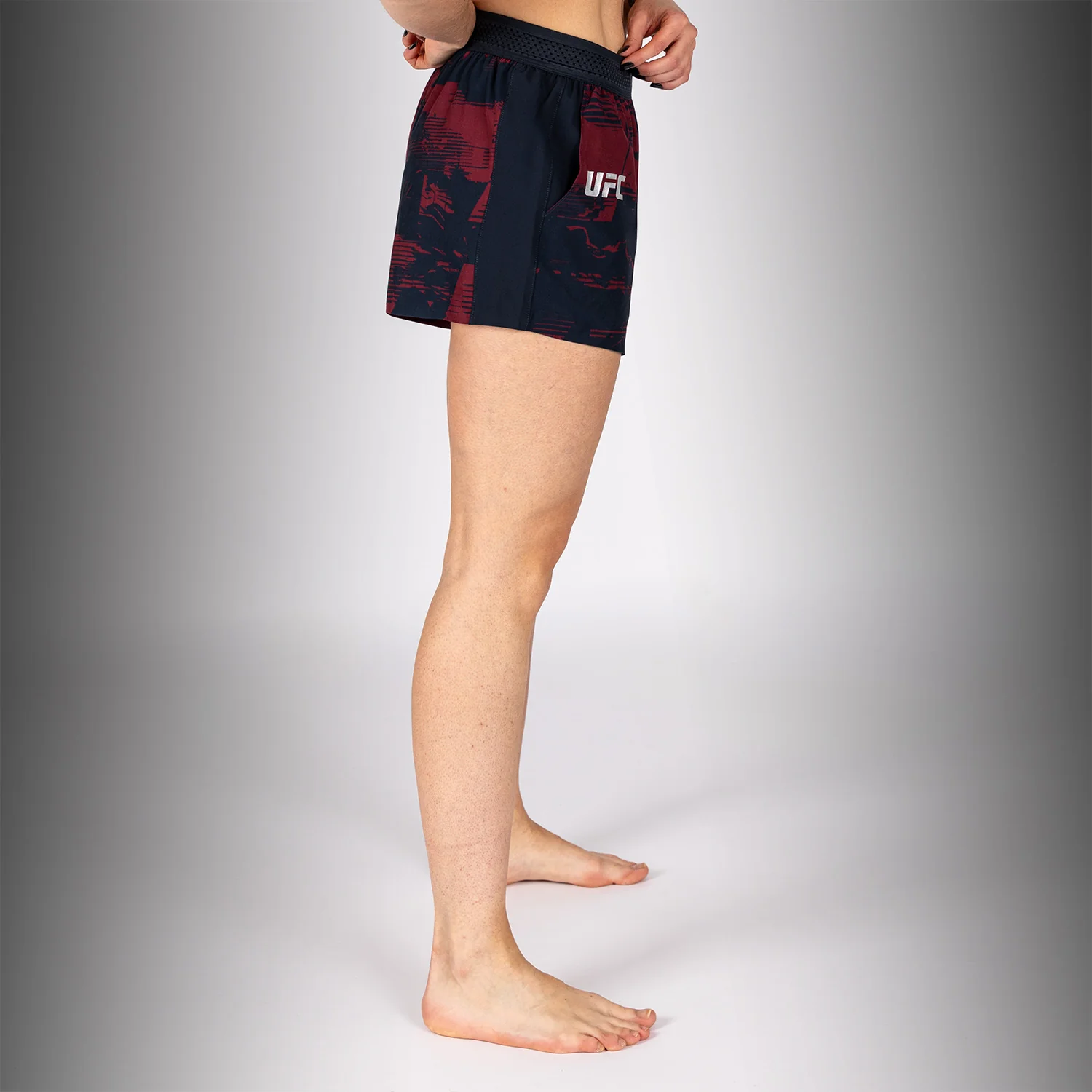 UFC Zenith by Venum Authentic Fight Week Short Performance Mujer - Azul marino/Burdeos/Plateado - Image 2