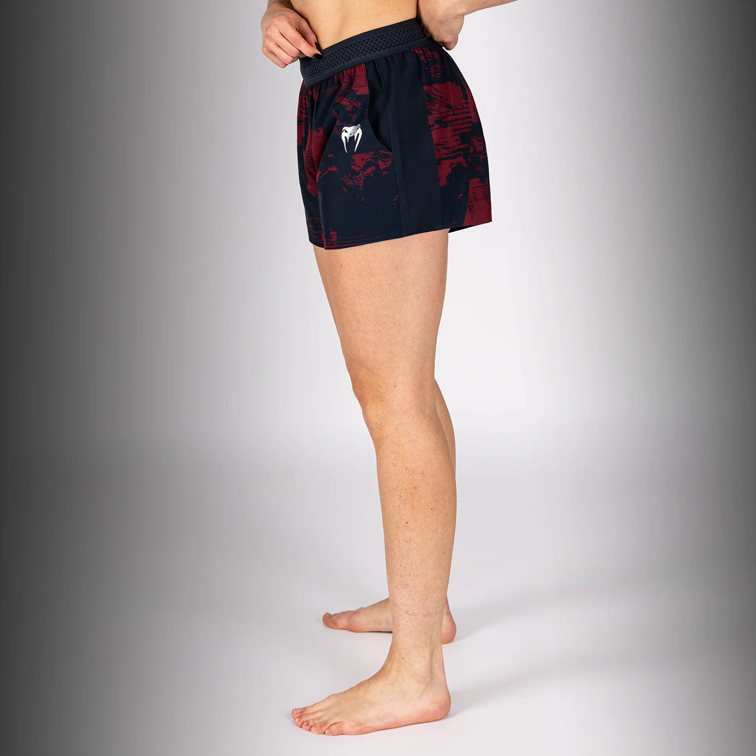UFC Zenith by Venum Authentic Fight Week Short Performance Mujer - Azul marino/Burdeos/Plateado - Image 3