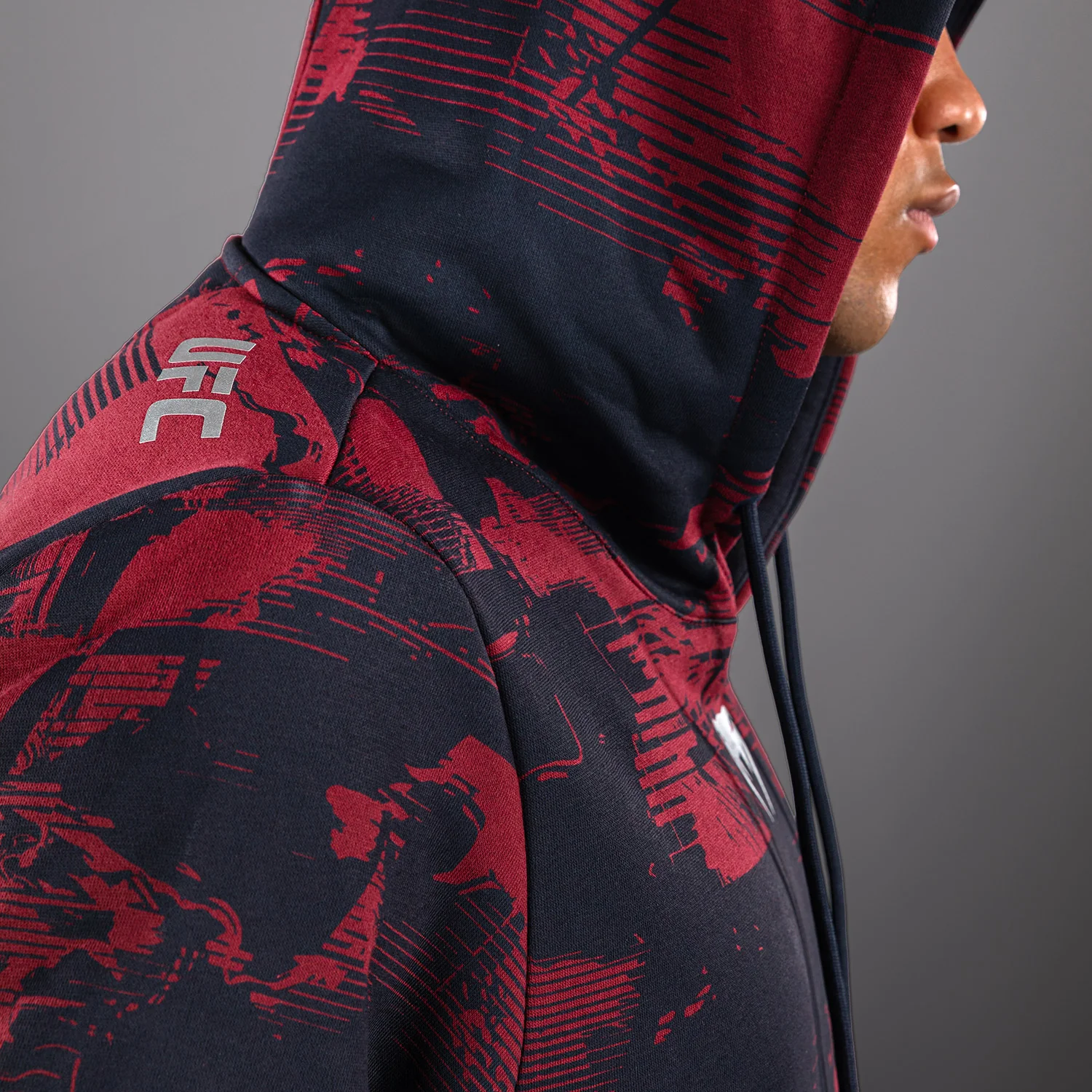 UFC Zenith by Venum Authentic Fight Week Sudadera Hombre - Azul marino/Burdeos/Plateado - Image 7