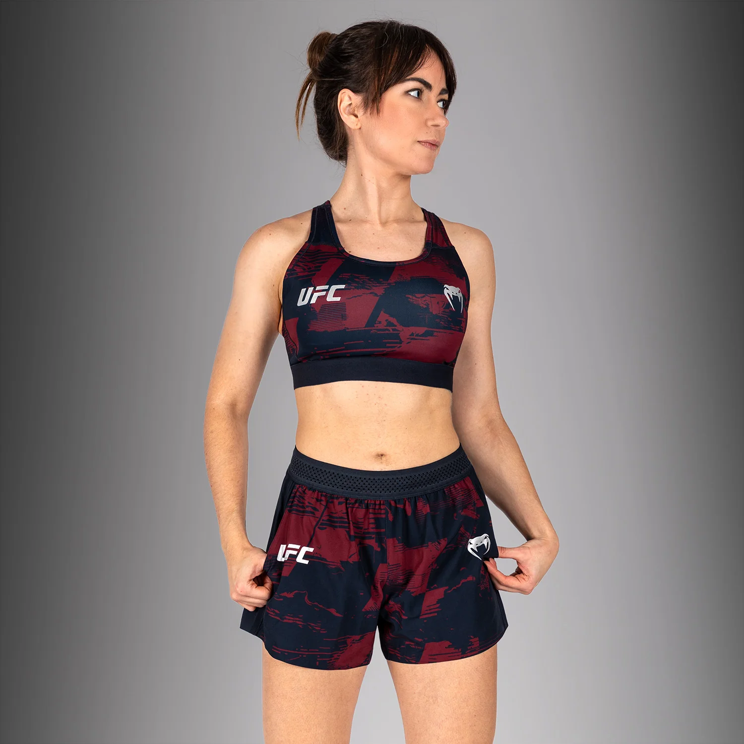 UFC Zenith by Venum Authentic Fight Week Sujetador deportivo Mujer - Azul marino/Burdeos/Plateado