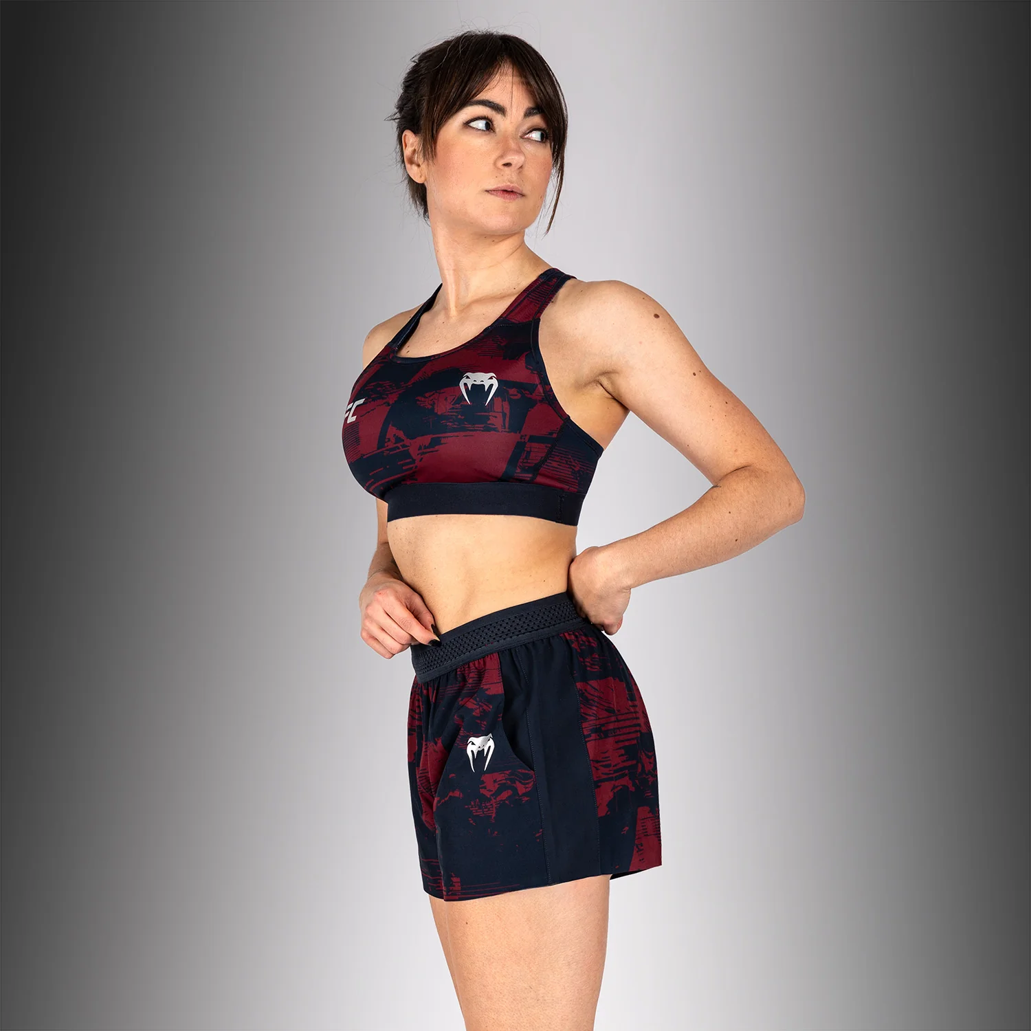 UFC Zenith by Venum Authentic Fight Week Sujetador deportivo Mujer - Azul marino/Burdeos/Plateado - Image 2