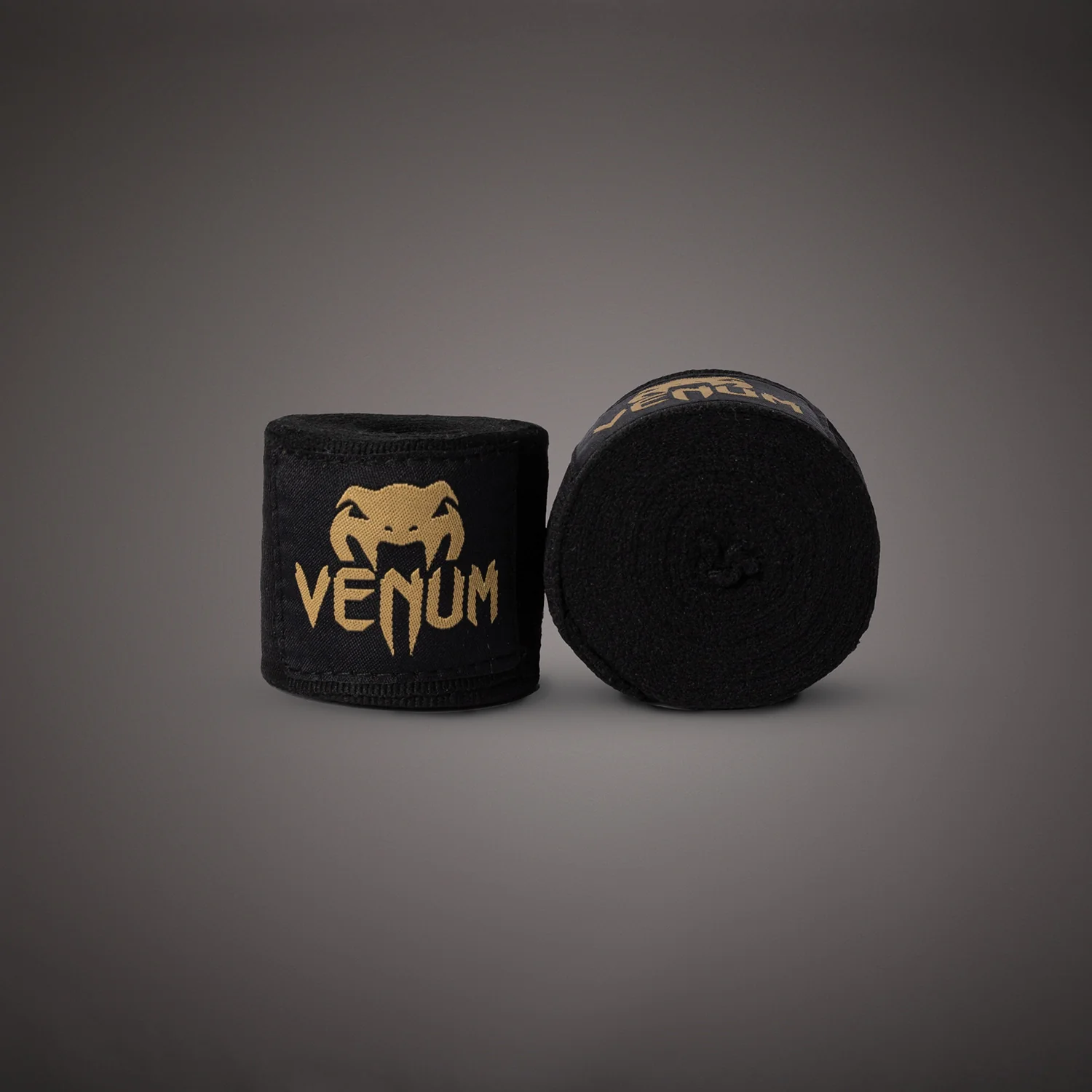 Venum Kontact Boxing Vendas - Negro/Dorado - 2.5m (98 in)