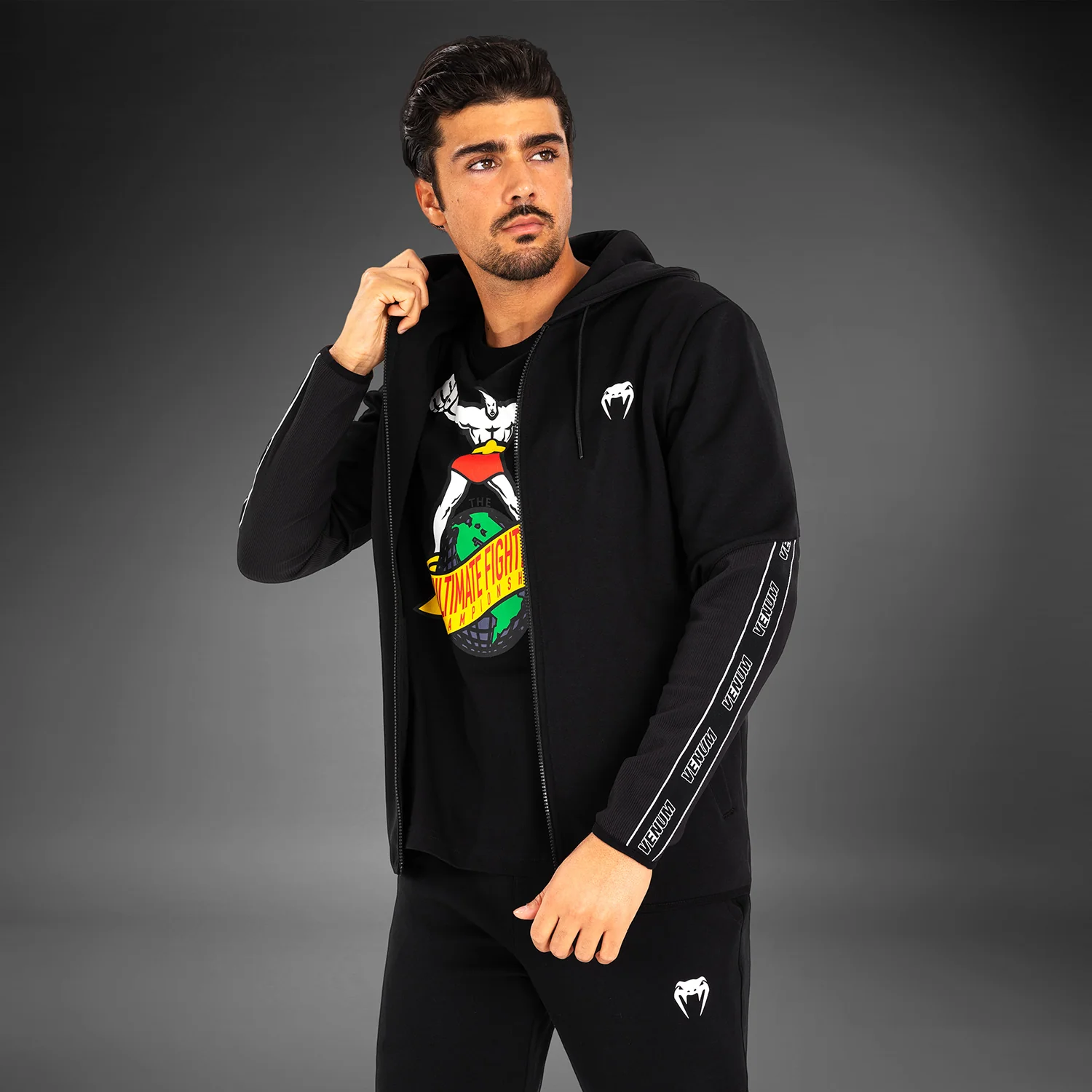 Venum Contender 4.0 Sudadera con capucha para hombre - Negra