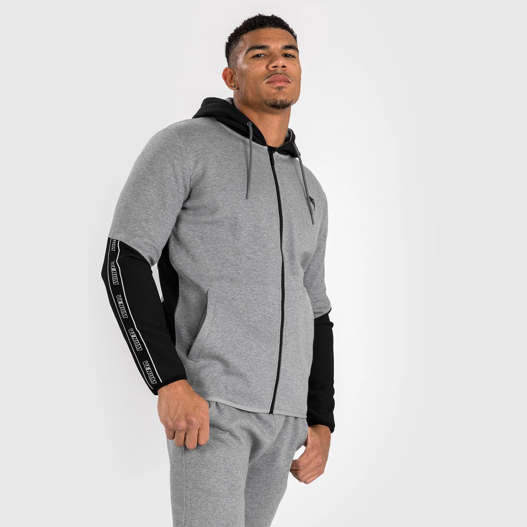 Venum Contender 4.0 Sudadera con capucha para hombre - Gris jaspeado/Negro