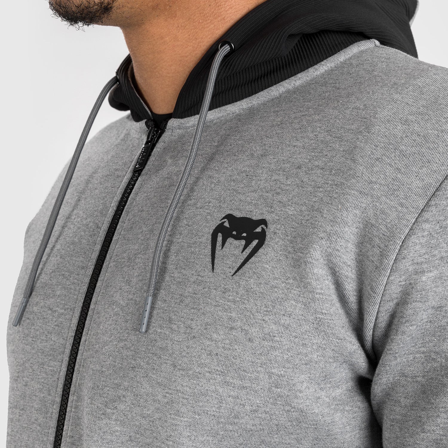Venum Contender 4.0 Sudadera con capucha para hombre - Gris jaspeado/Negro - Image 5