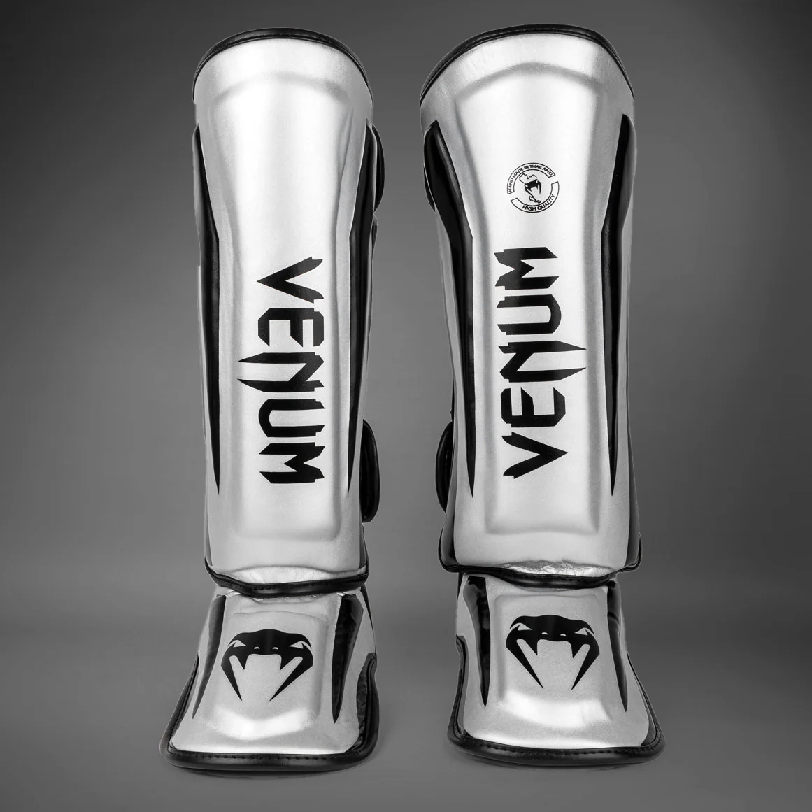 Venum Elite Espinilleras Standup - Plata/Negro - Image 2