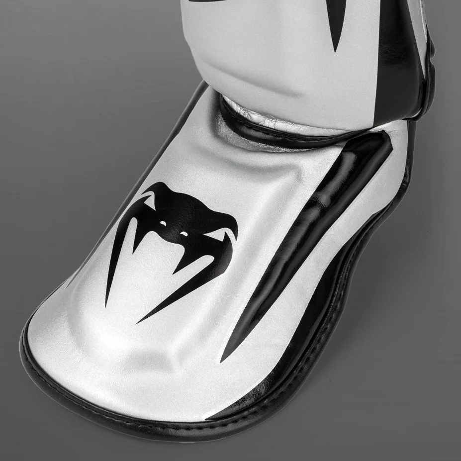 Venum Elite Espinilleras Standup - Plata/Negro - Image 4
