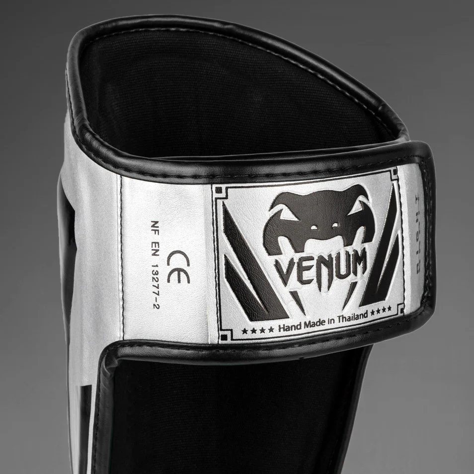 Venum Elite Espinilleras Standup - Plata/Negro - Image 5