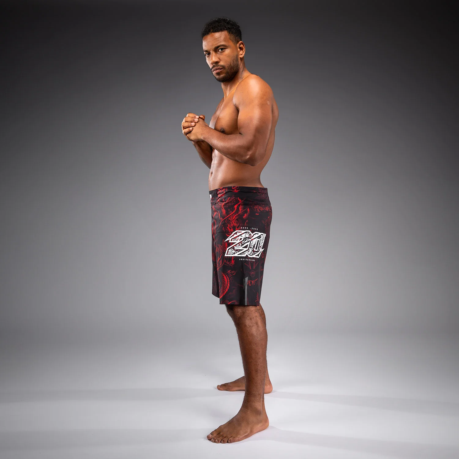 Venum 20th Anniversary Short de Combate - Negro/Rojo - Image 7