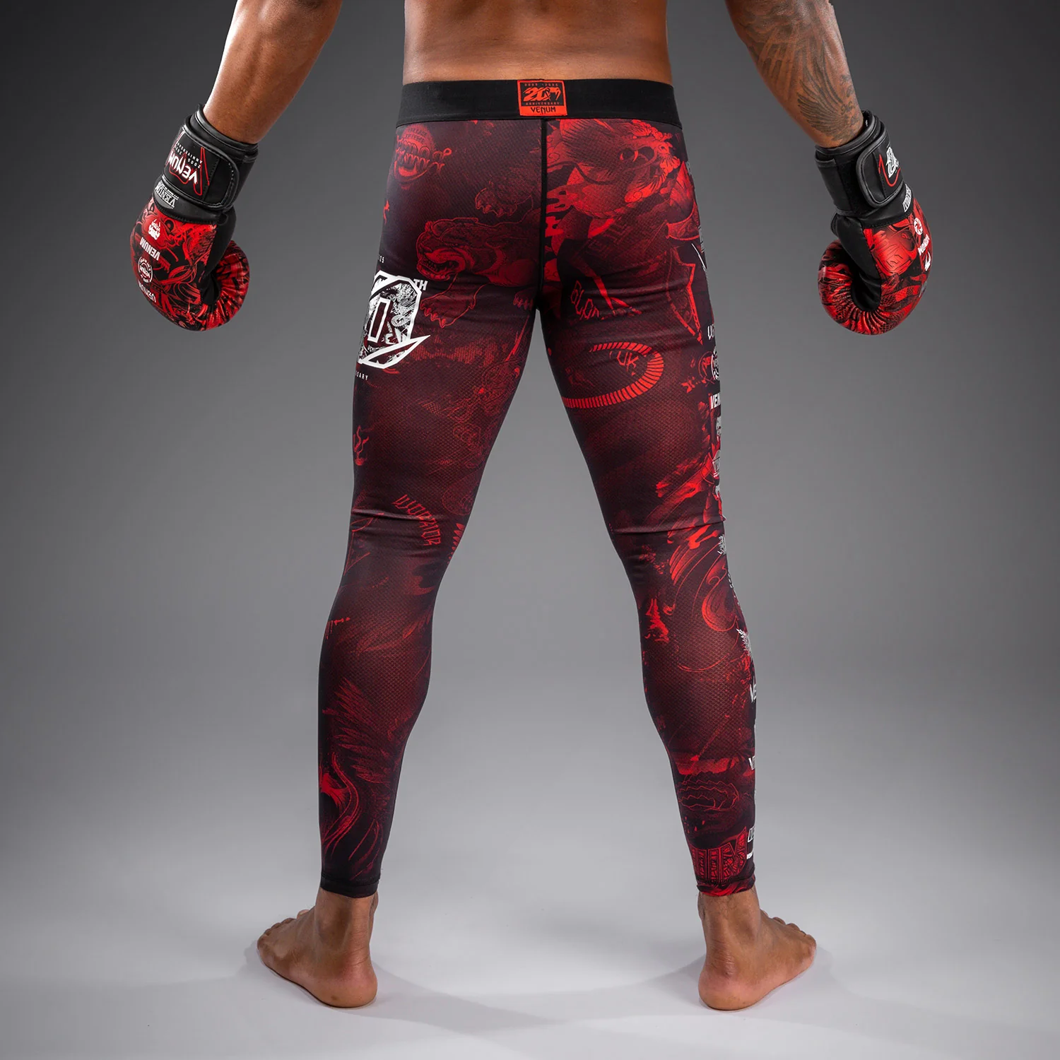 Venum 20th Anniversary Spats - Negro/Rojo - Image 3