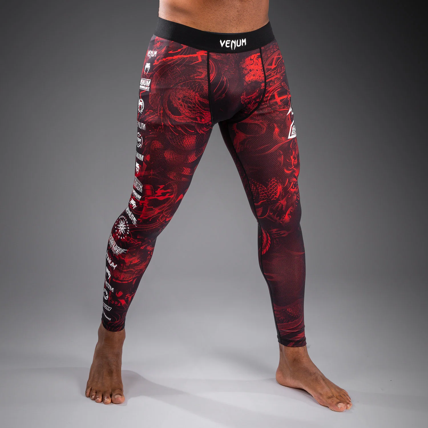 Venum 20th Anniversary Spats - Negro/Rojo - Image 4
