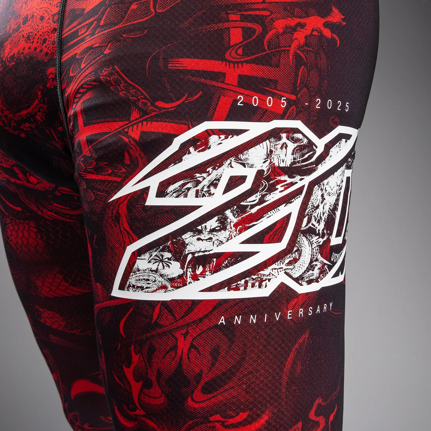 Venum 20th Anniversary Spats - Negro/Rojo - Image 6