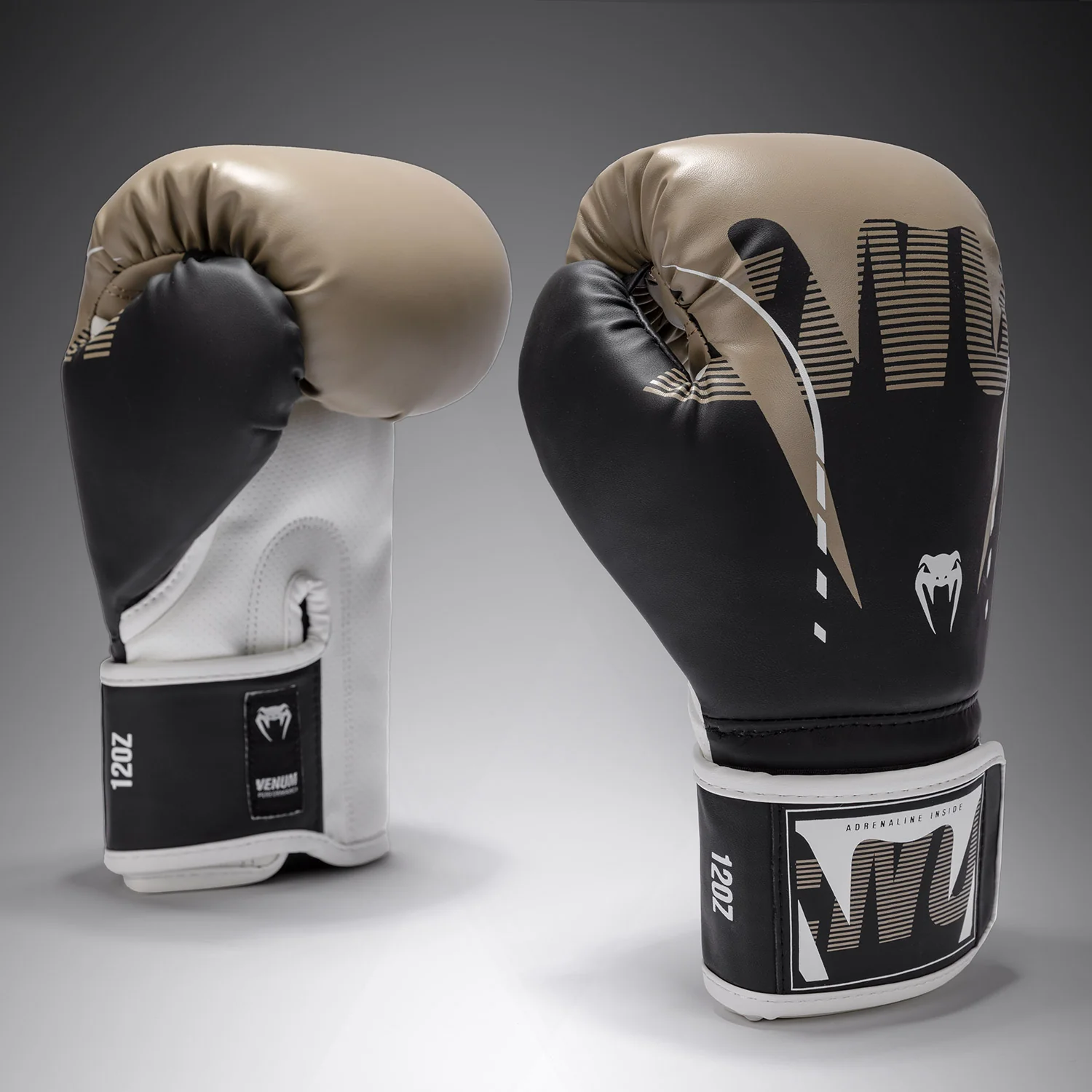 Venum Adrenaline Guantes de Boxeo – Negro/Arena - Image 2