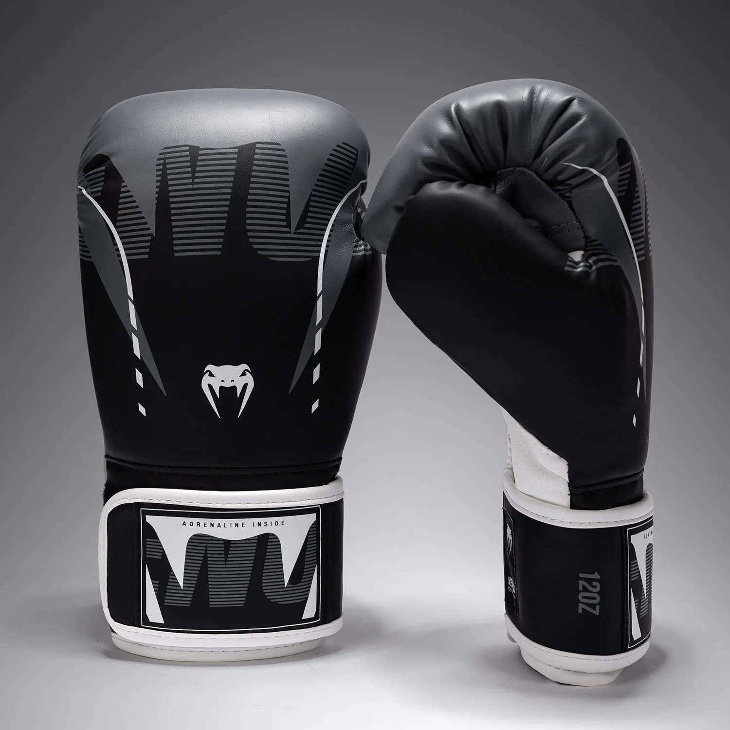 Venum Adrenaline Guantes de Boxeo – Negro/Gris Plateado