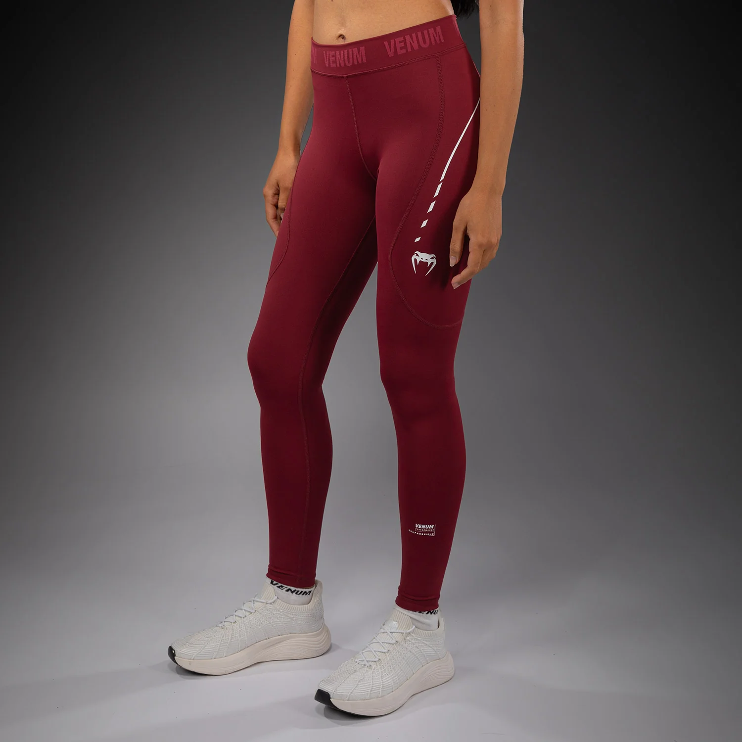 Venum Adrenaline Leggings Mujer – Burdeos/Rosa - Image 2