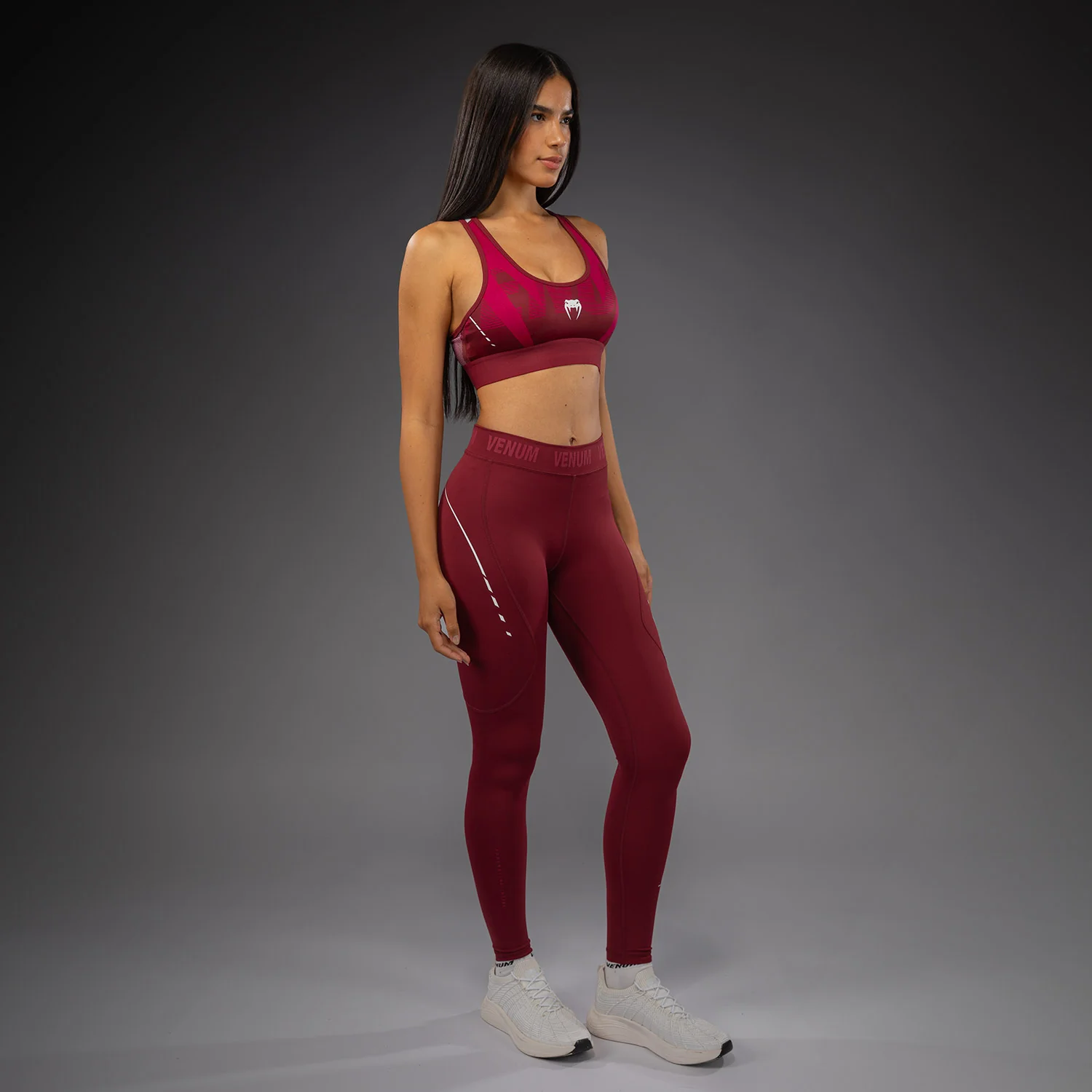 Venum Adrenaline Leggings Mujer – Burdeos/Rosa - Image 5