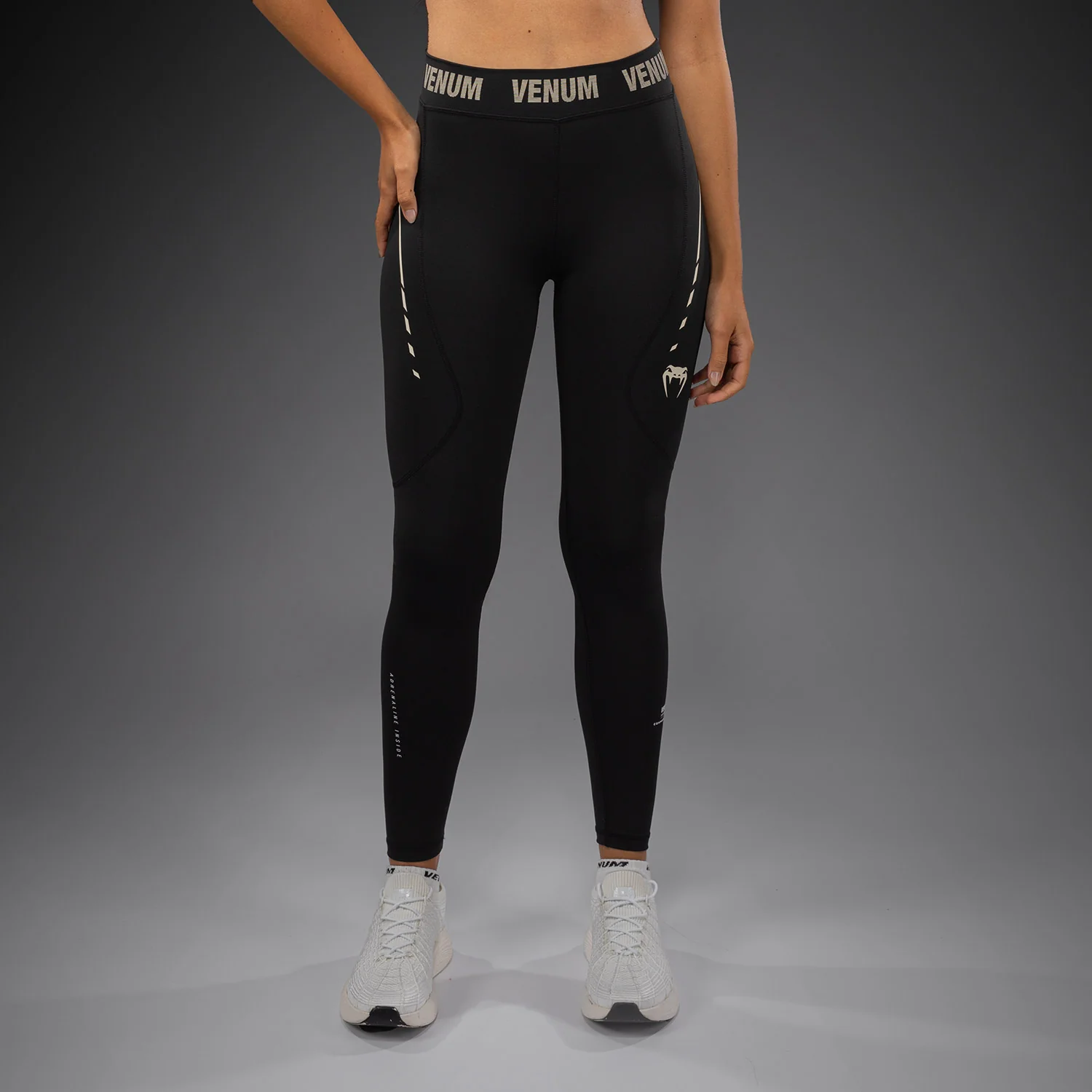 Venum Adrenaline Leggings Mujer – Negro/Marfil