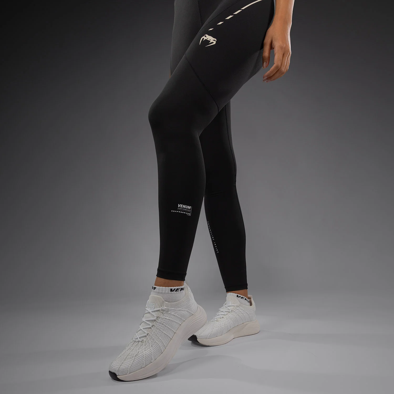 Venum Adrenaline Leggings Mujer – Negro/Marfil - Image 5