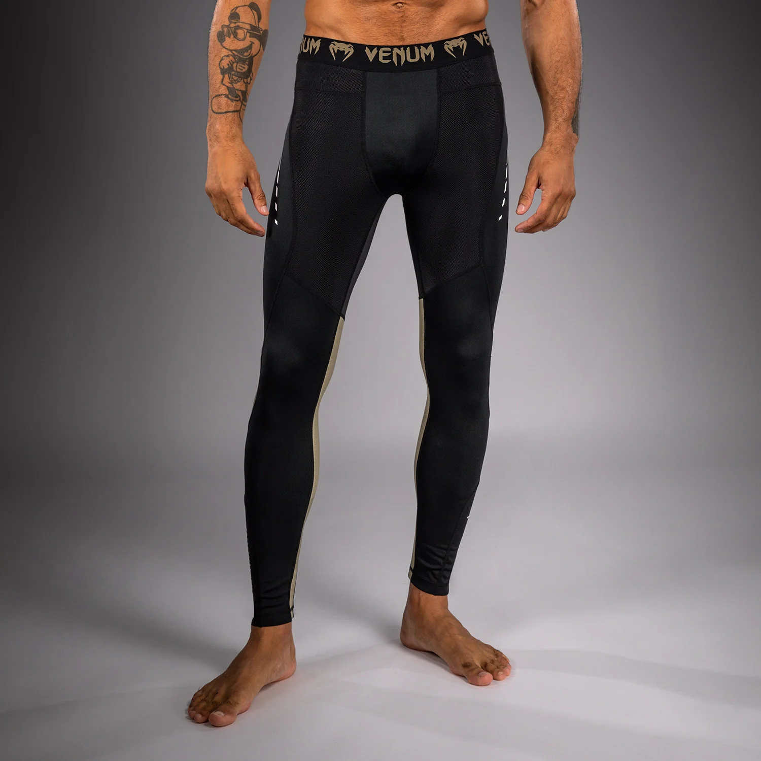 Venum Adrenaline Pantalones Compresivos – Negro/Arena - Image 2