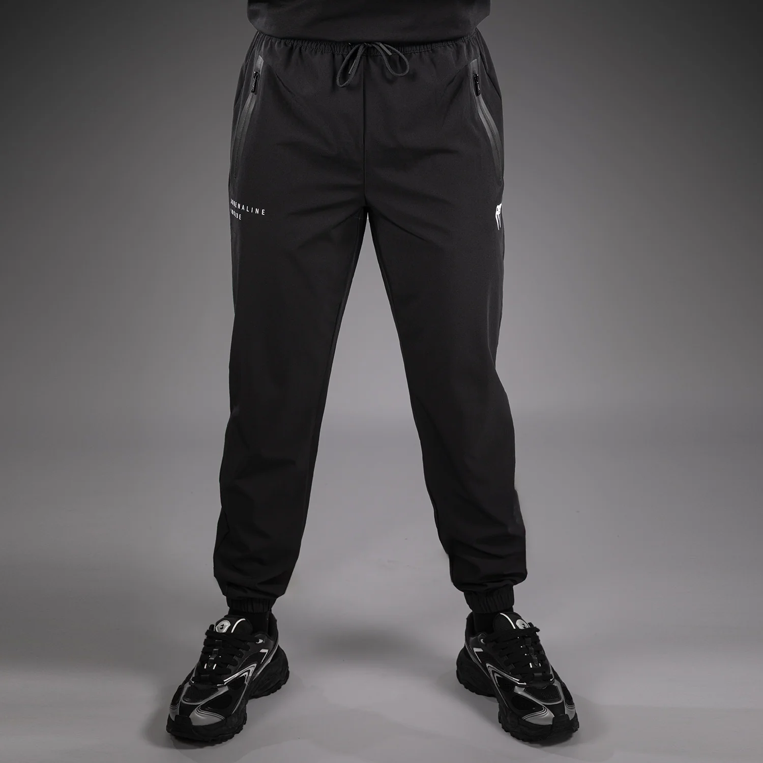 Venum Adrenaline Pantalones Deportivos – Negro/Gris Plateado - Image 2