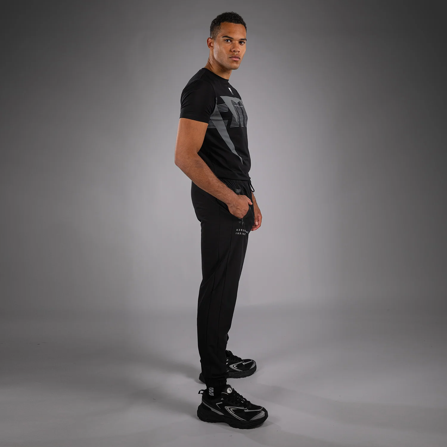 Venum Adrenaline Pantalones Deportivos – Negro/Gris Plateado - Image 5